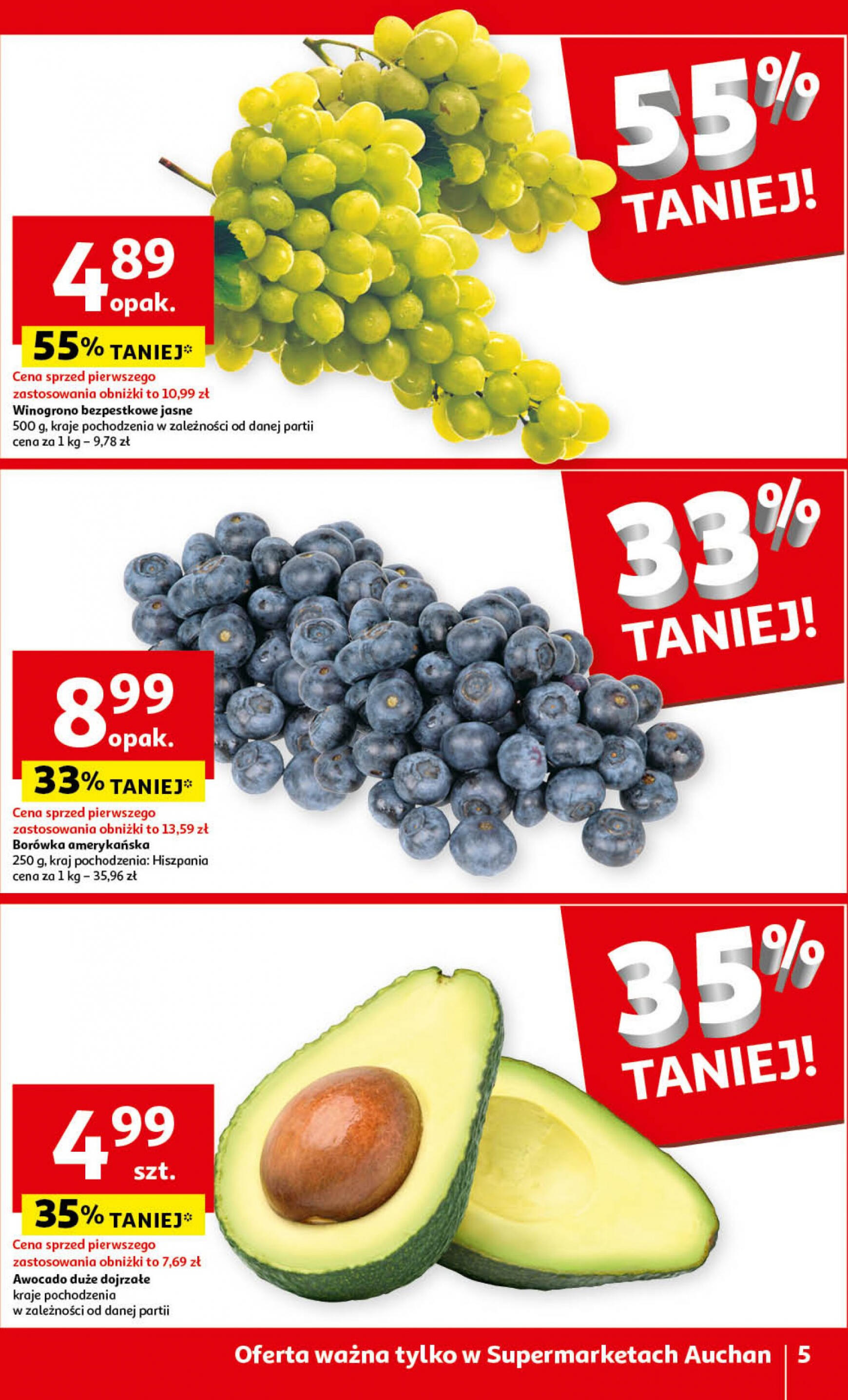 auchan - Supermarket Auchan - Gazetka Oferty tygodnia! gazetka aktualna ważna od 18.04. - 24.04. - page: 5