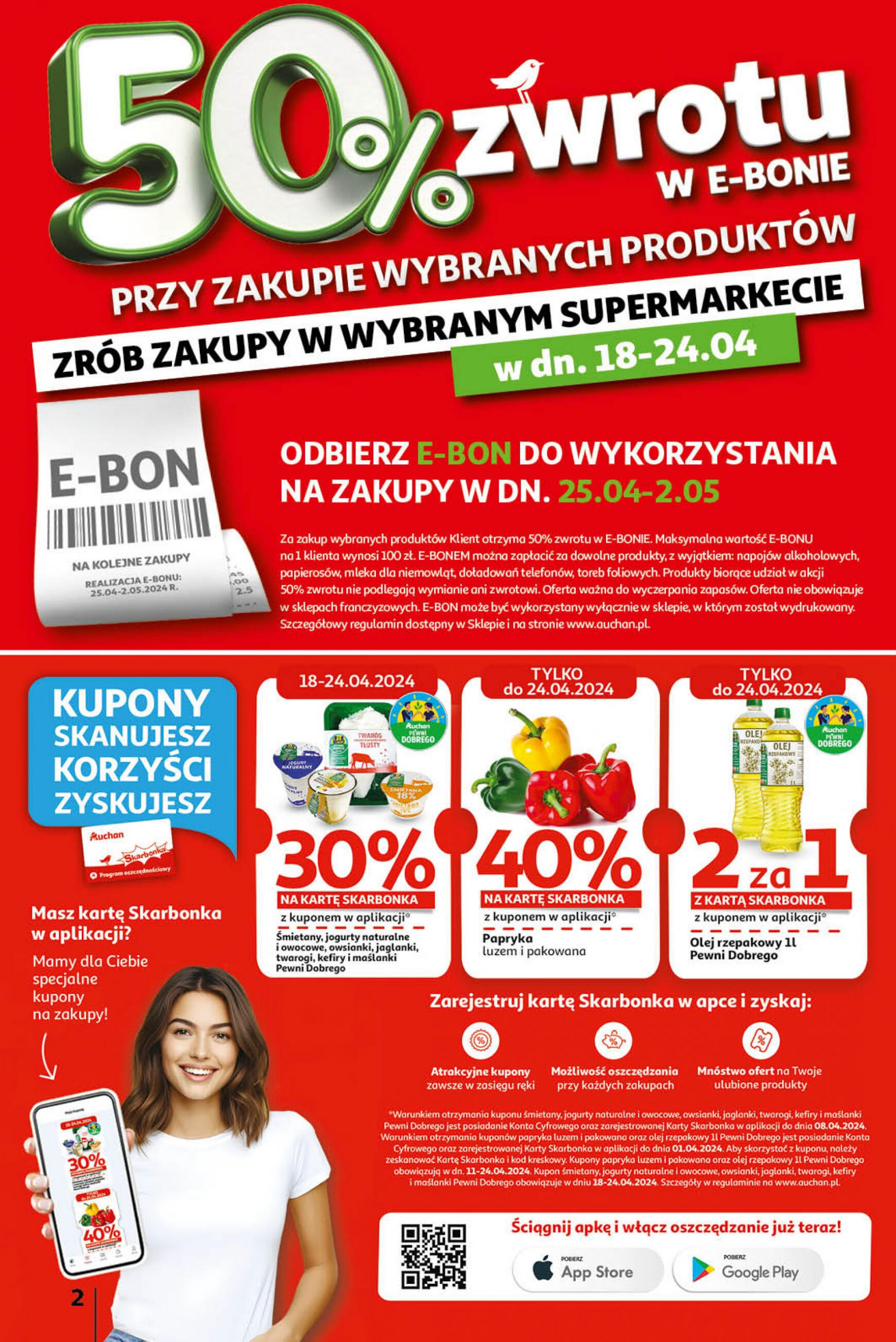 auchan - Moje Auchan - Gazetka Oferty tygodnia! gazetka aktualna ważna od 18.04. - 24.04. - page: 2