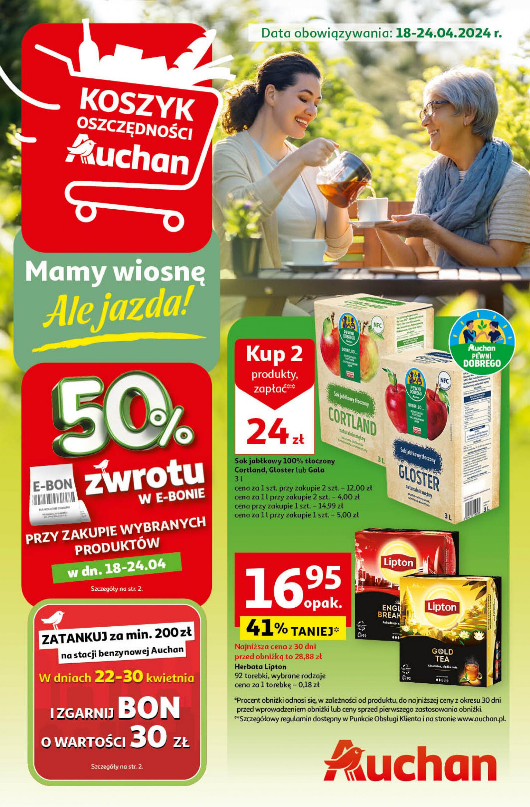 auchan - Hipermarket Auchan - Gazetka Mamy wiosnę Ale jazda! gazetka aktualna ważna od 18.04. - 24.04. - page: 1