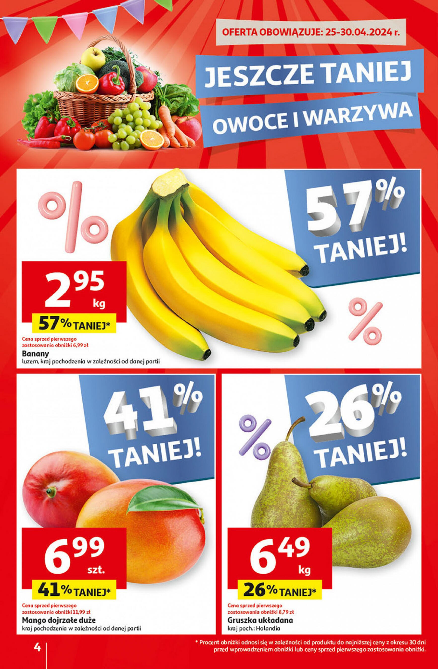 auchan - Supermarket Auchan - Gazetka Jeszcze taniej na urodziny gazetka aktualna ważna od 25.04. - 30.04. - page: 4