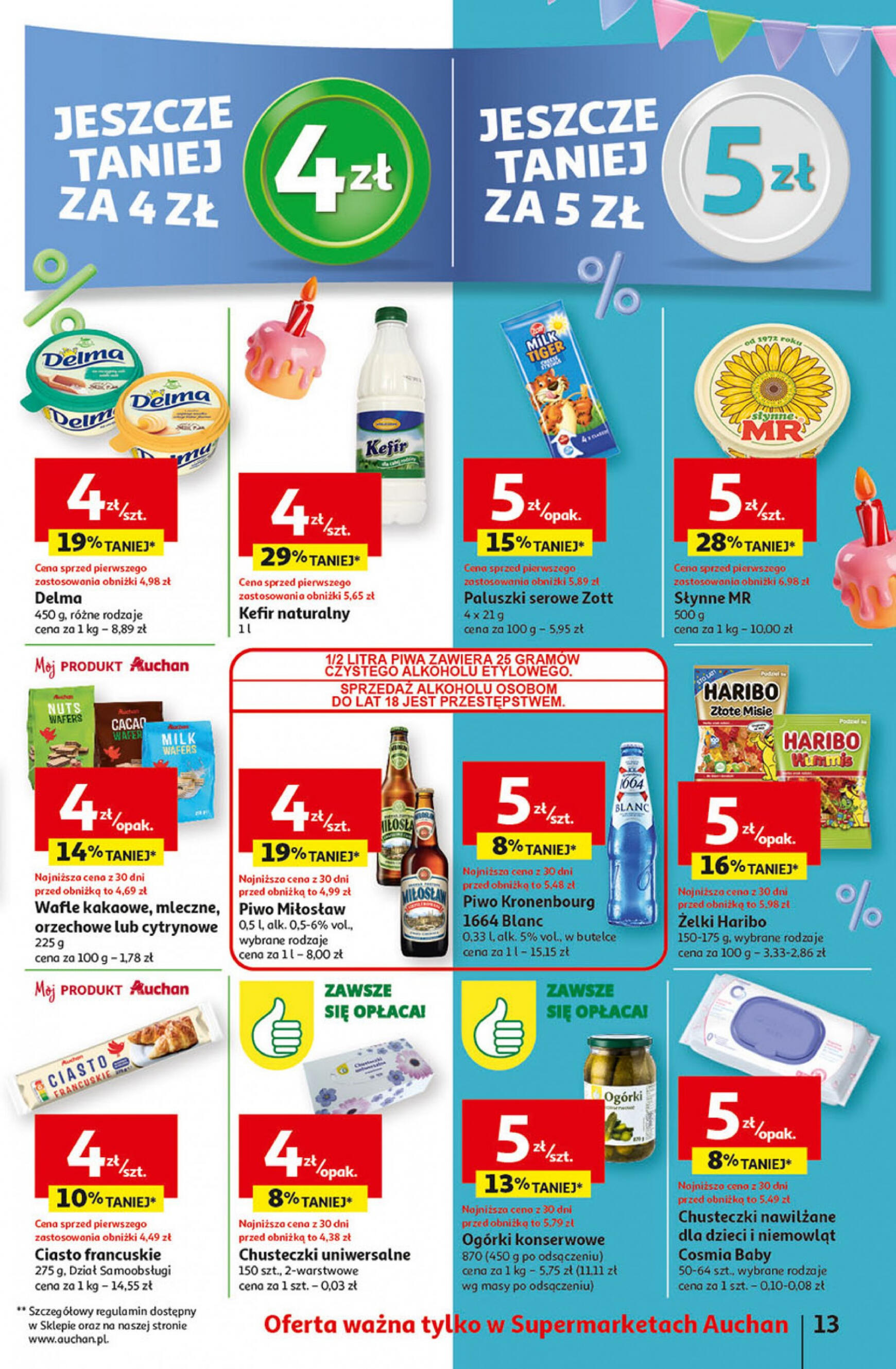 auchan - Supermarket Auchan - Gazetka Jeszcze taniej na urodziny gazetka aktualna ważna od 25.04. - 30.04. - page: 13