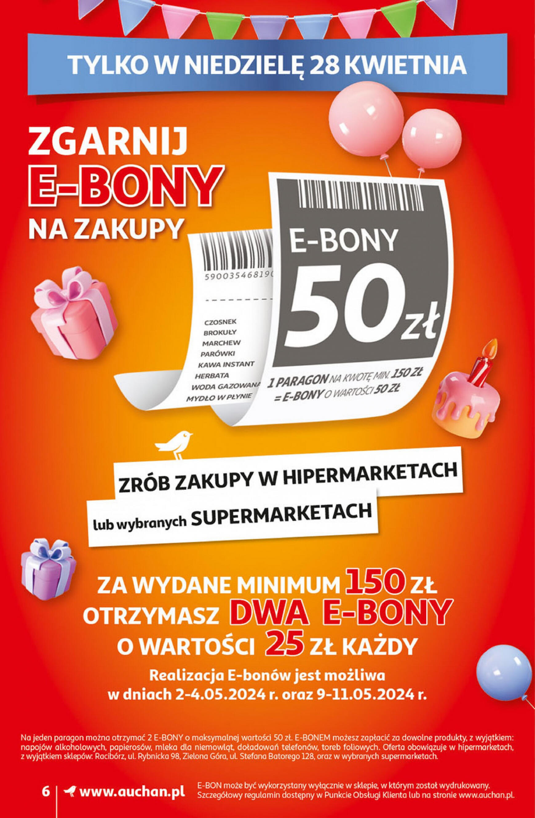 auchan - Supermarket Auchan - Gazetka Jeszcze taniej na urodziny gazetka aktualna ważna od 25.04. - 30.04. - page: 6