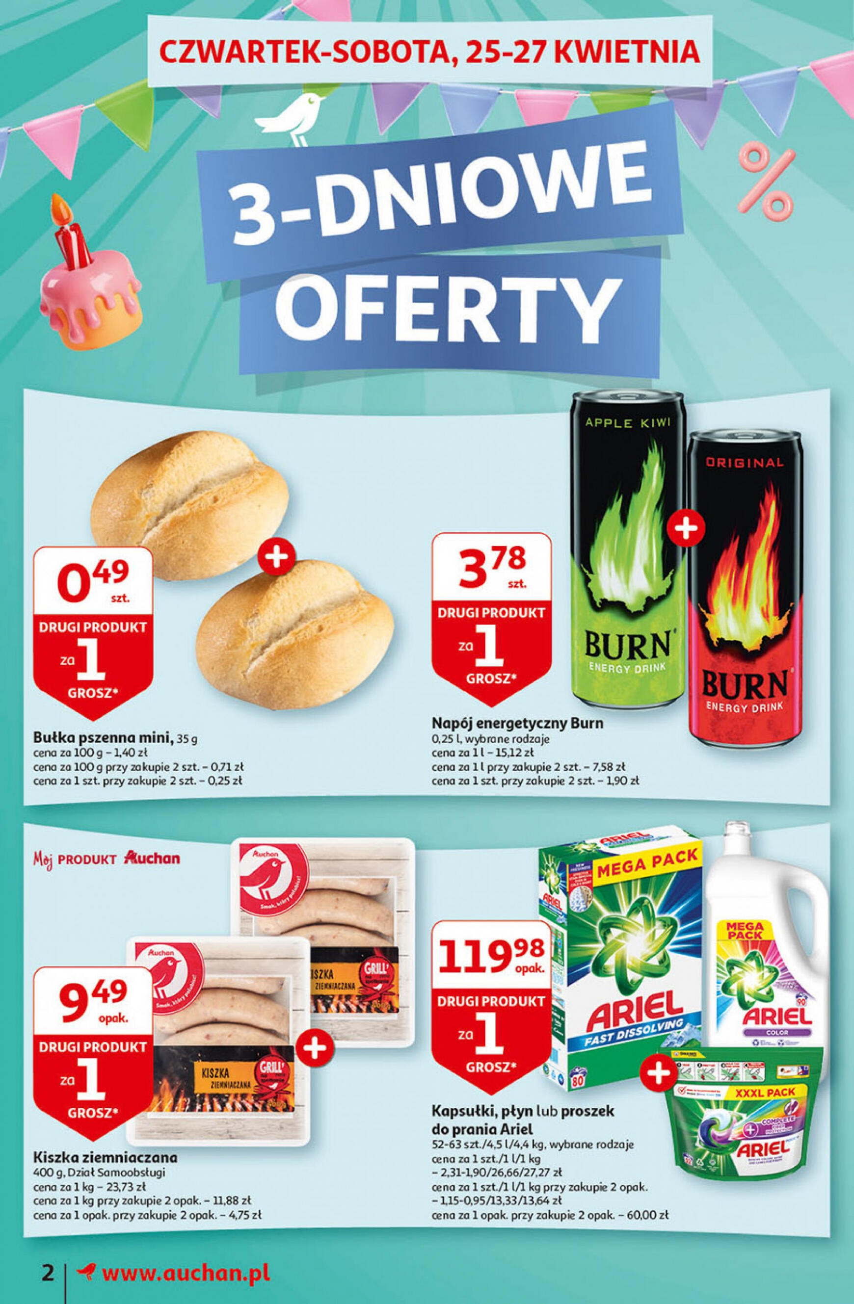 auchan - Moje Auchan - Gazetka Jeszcze taniej na urodziny gazetka aktualna ważna od 25.04. - 30.04. - page: 2