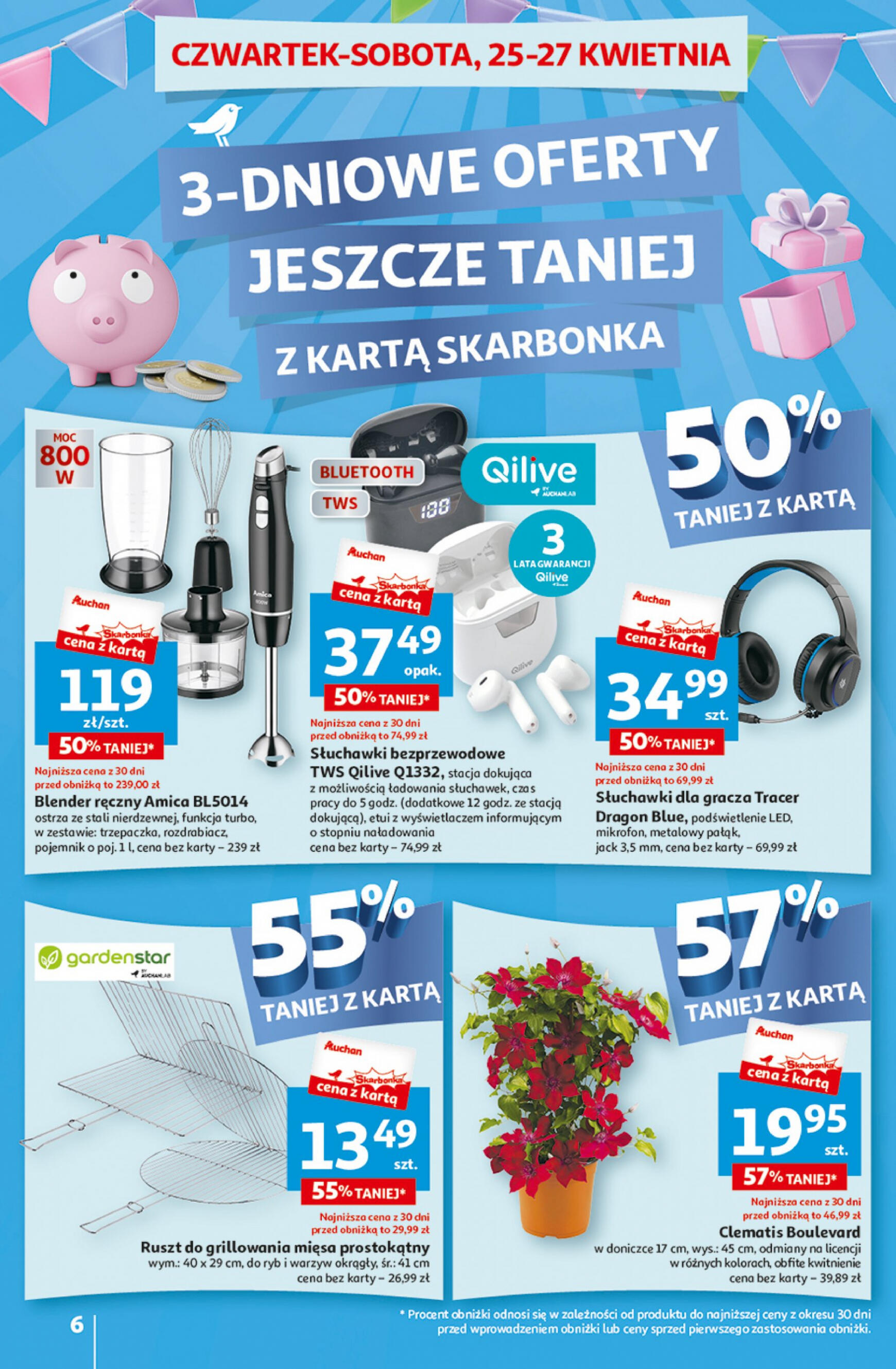 auchan - Hipermarket Auchan - Gazetka Jeszcze taniej na urodziny gazetka aktualna ważna od 25.04. - 30.04. - page: 6