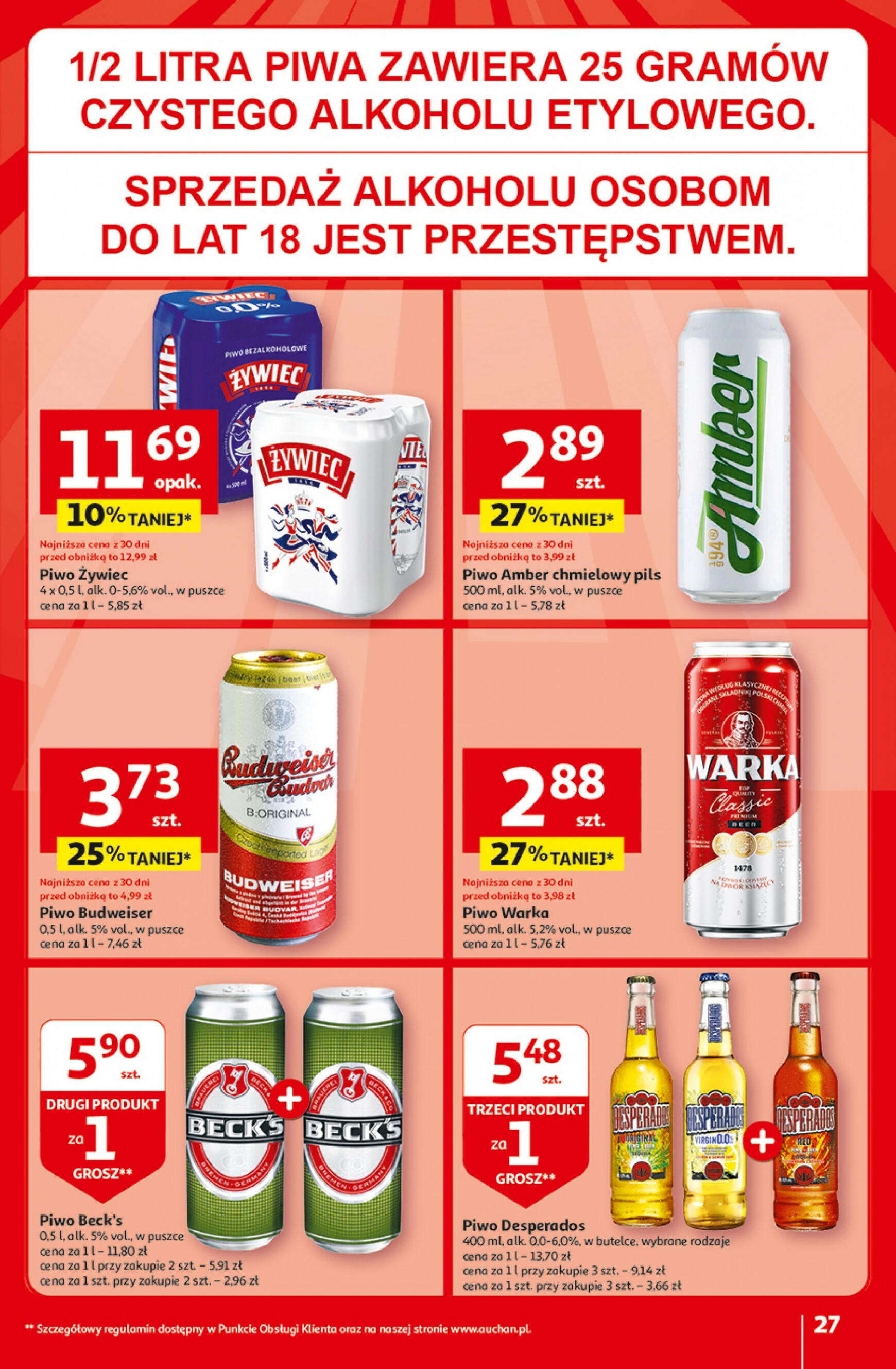 auchan - Hipermarket Auchan - Gazetka Jeszcze taniej na urodziny gazetka aktualna ważna od 25.04. - 30.04. - page: 27
