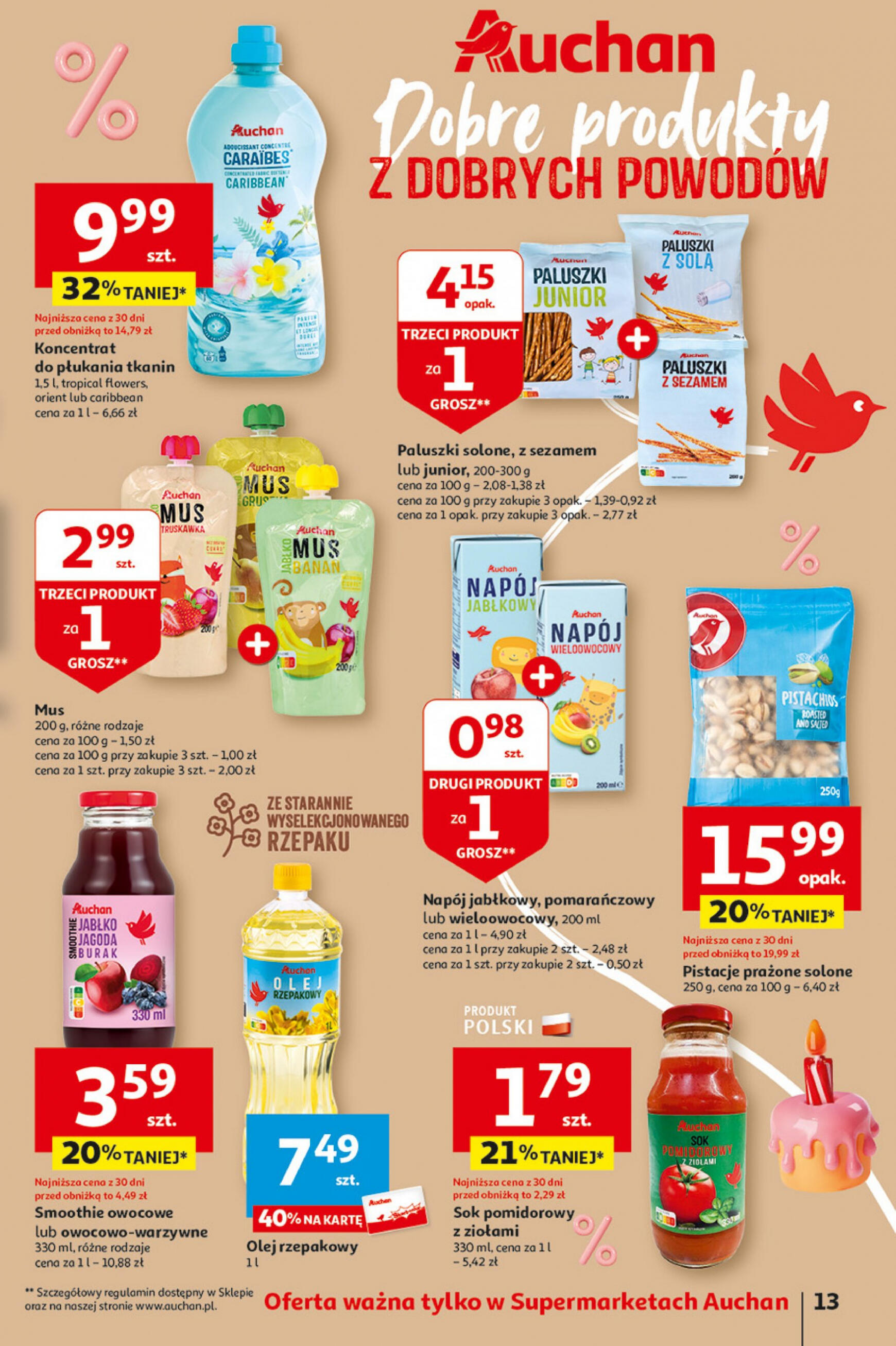 auchan - Supermarket Auchan - Gazetka Jeszcze taniej na urodziny gazetka aktualna ważna od 02.05. - 08.05. - page: 13