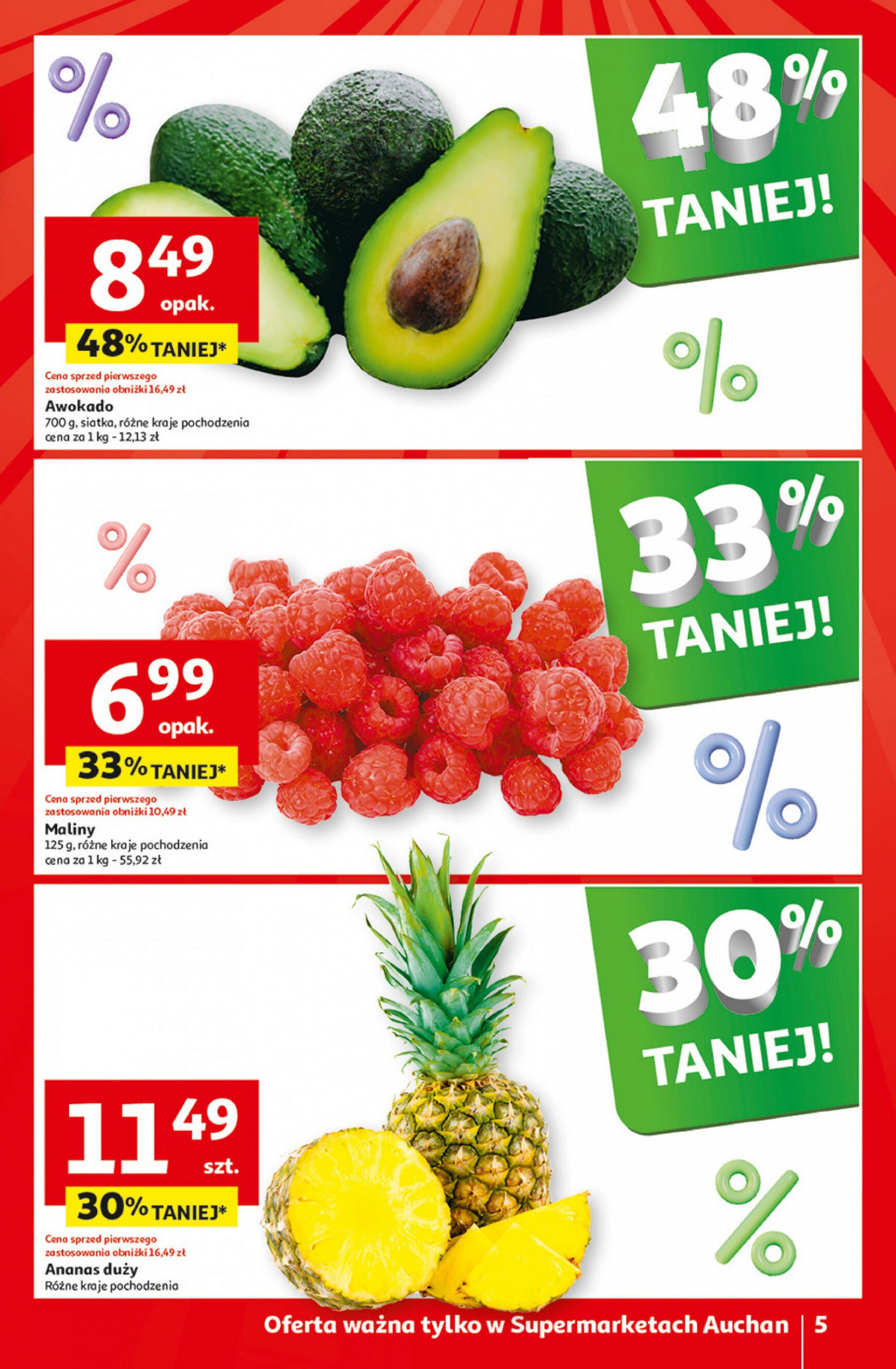 auchan - Supermarket Auchan - Gazetka Jeszcze taniej na urodziny gazetka aktualna ważna od 02.05. - 08.05. - page: 5