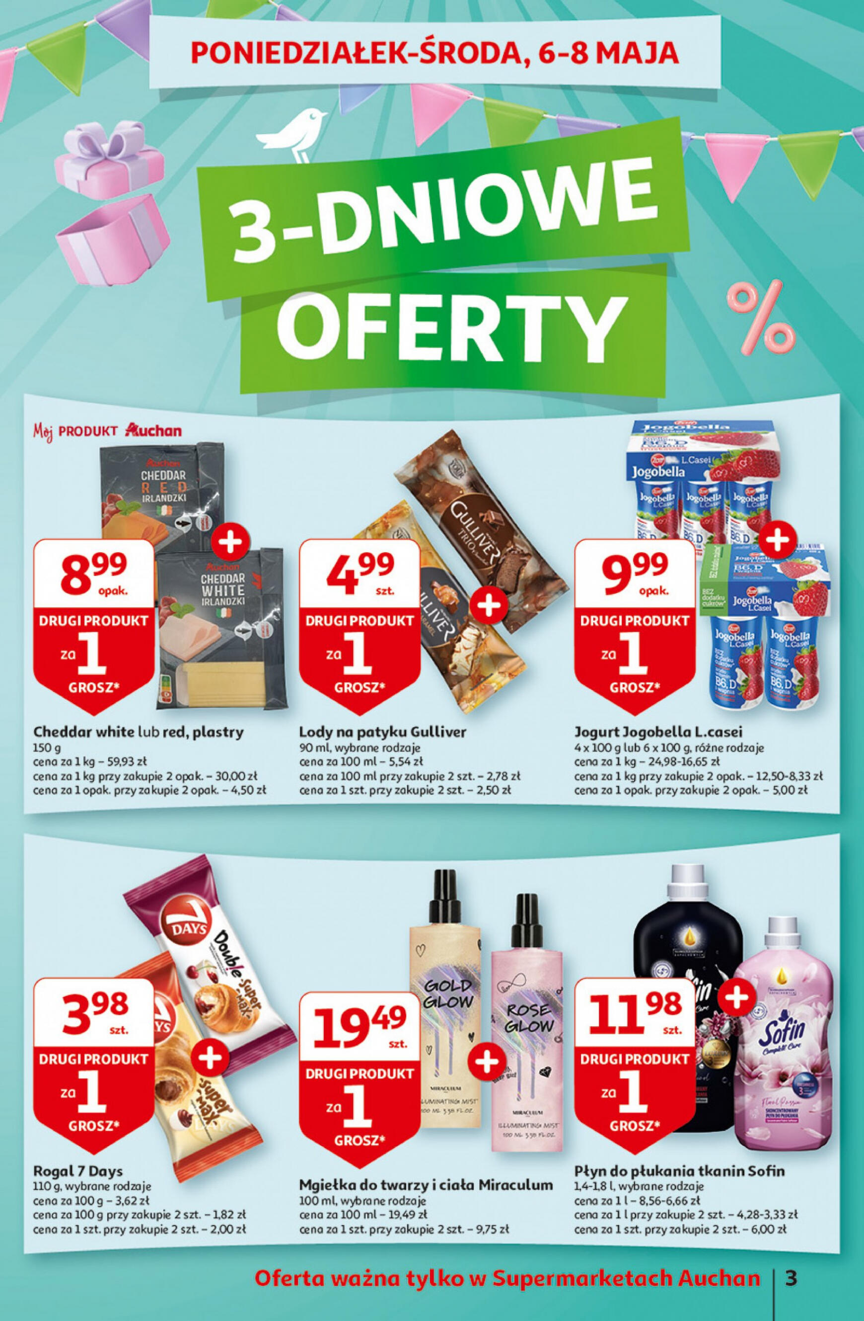auchan - Supermarket Auchan - Gazetka Jeszcze taniej na urodziny gazetka aktualna ważna od 02.05. - 08.05. - page: 3