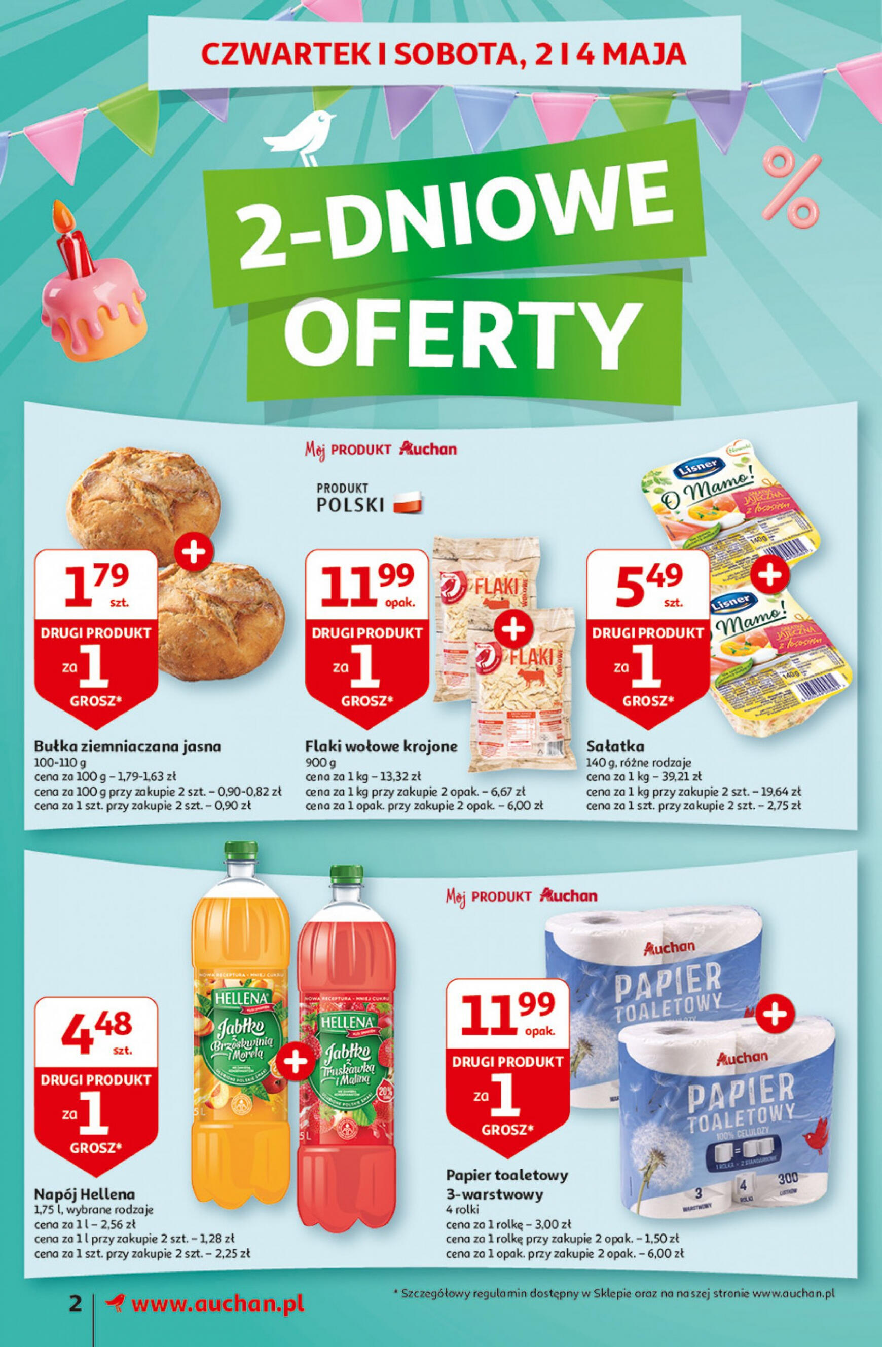 auchan - Supermarket Auchan - Gazetka Jeszcze taniej na urodziny gazetka aktualna ważna od 02.05. - 08.05. - page: 2