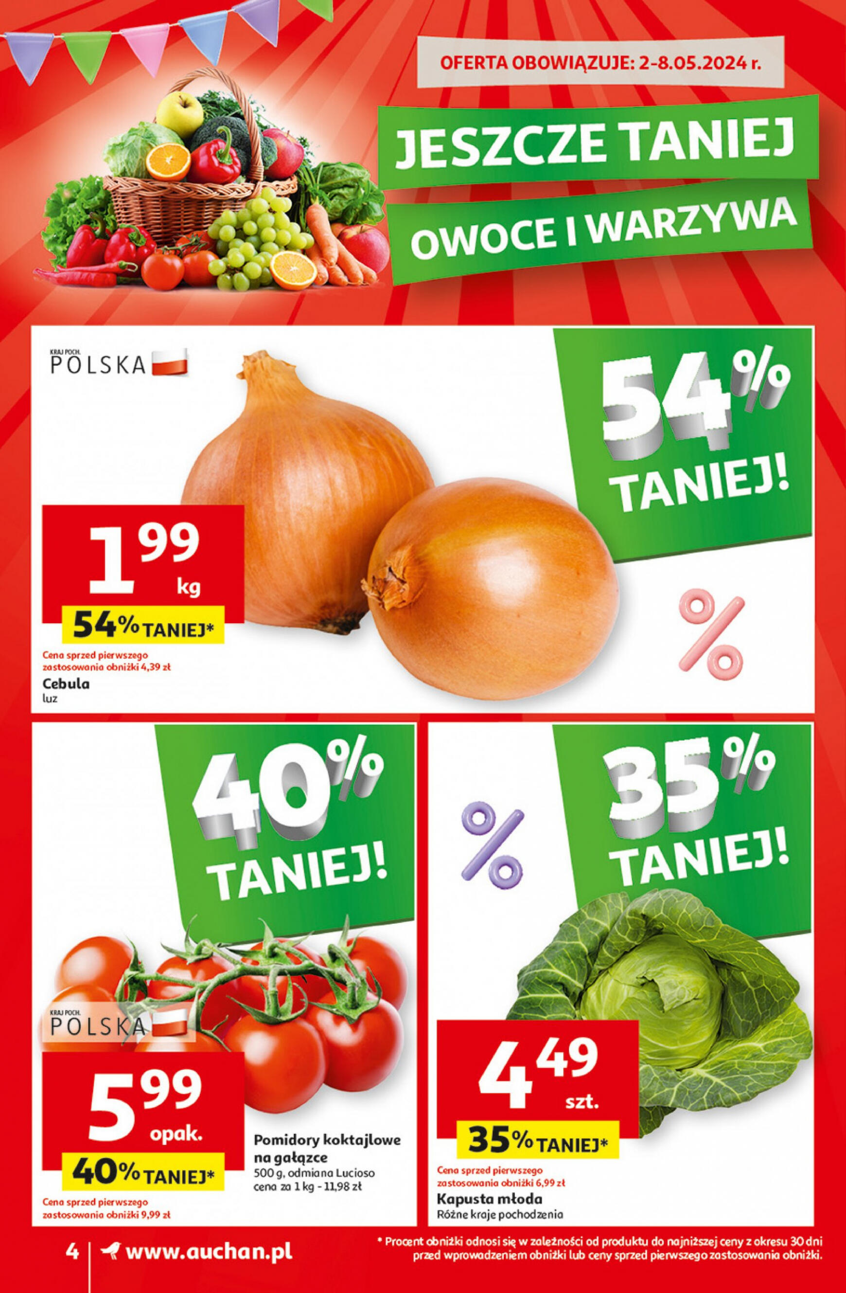 auchan - Supermarket Auchan - Gazetka Jeszcze taniej na urodziny gazetka aktualna ważna od 02.05. - 08.05. - page: 4