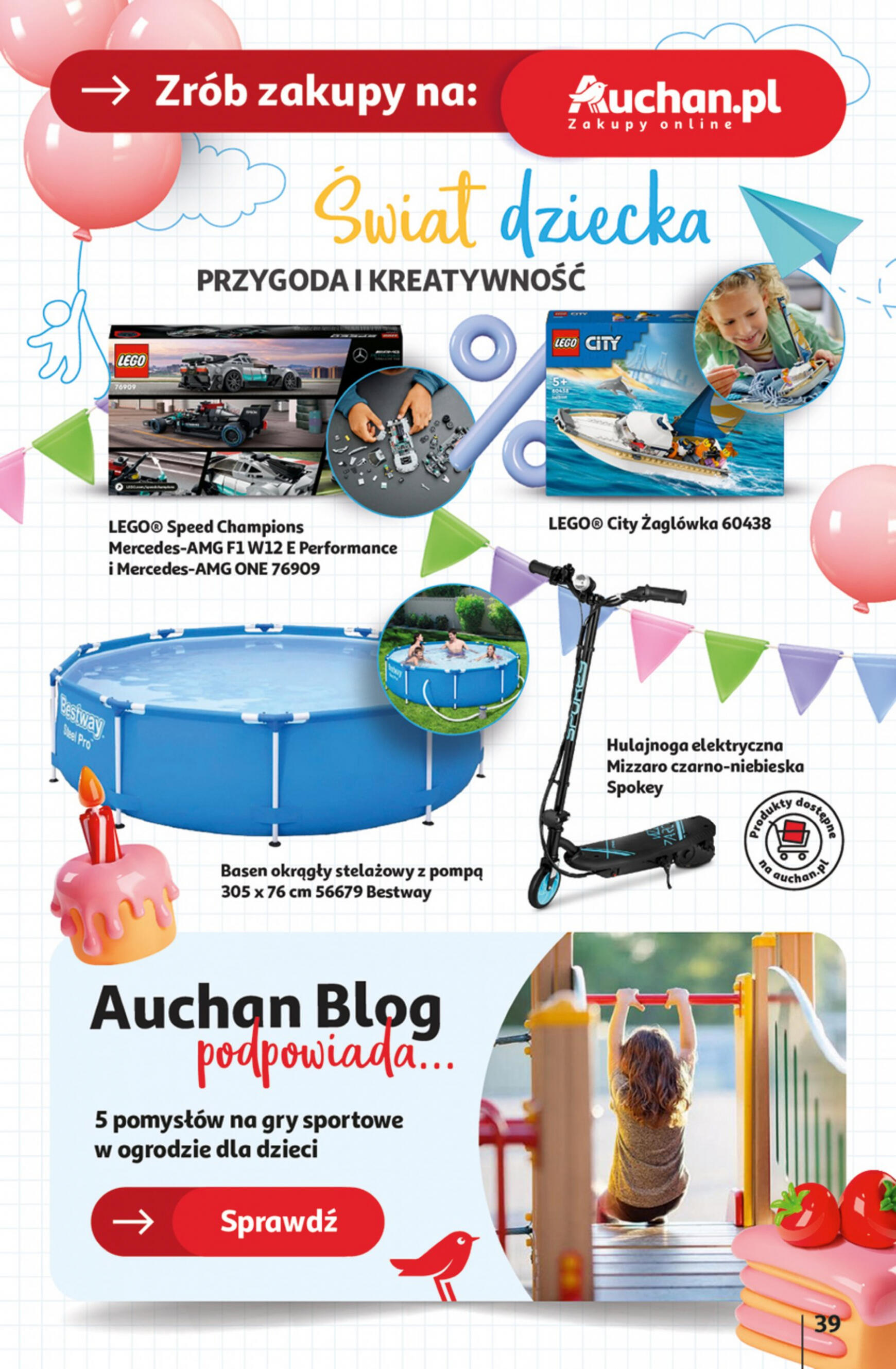 auchan - Hipermarket Auchan - Gazetka Jeszcze taniej na urodziny gazetka aktualna ważna od 02.05. - 08.05. - page: 39