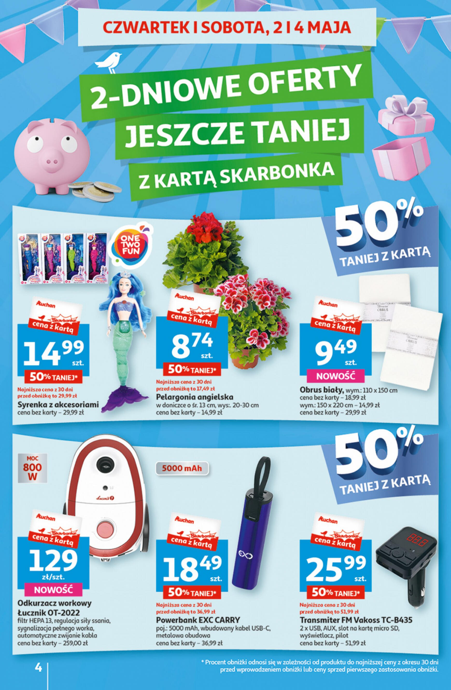 auchan - Hipermarket Auchan - Gazetka Jeszcze taniej na urodziny gazetka aktualna ważna od 02.05. - 08.05. - page: 4