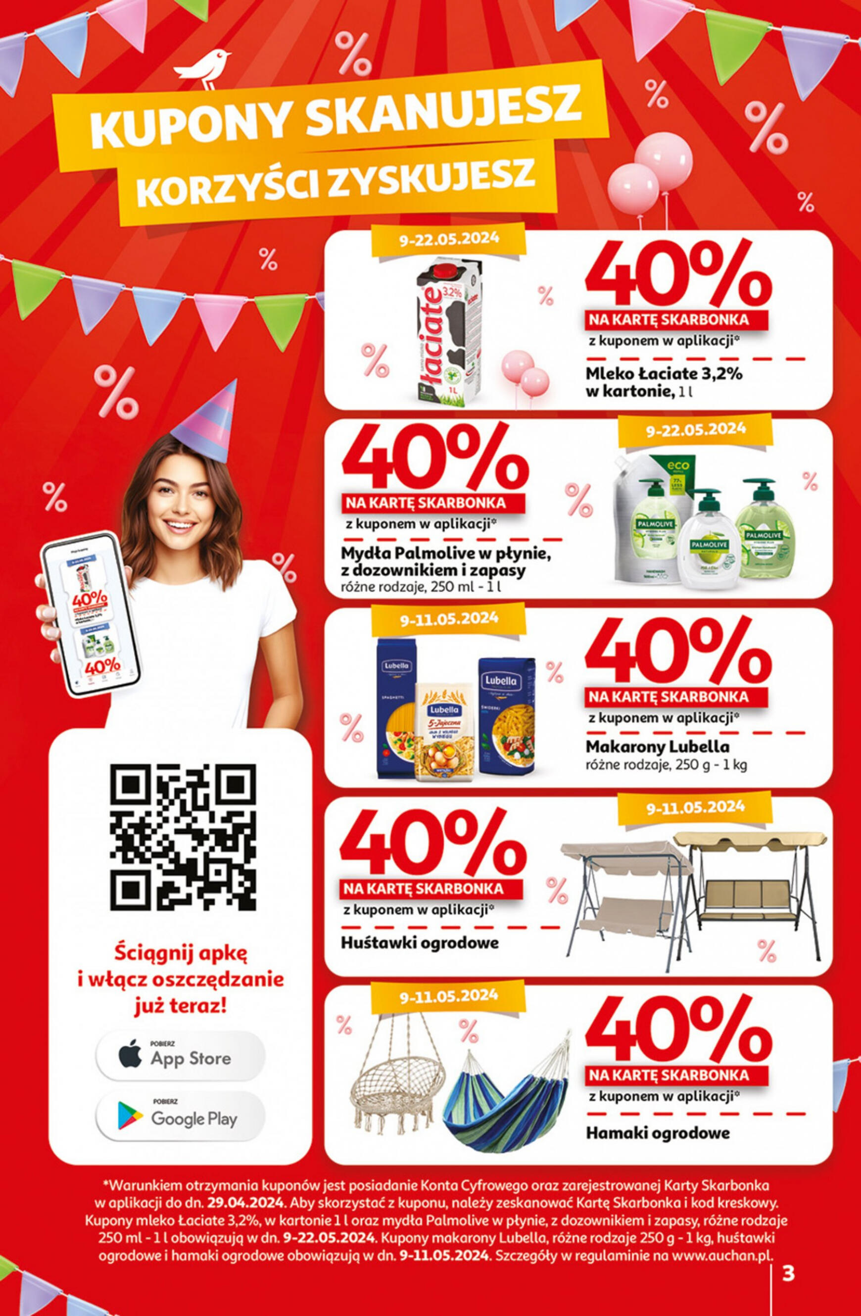 auchan - Hipermarket Auchan - Gazetka Jeszcze taniej na urodziny gazetka aktualna ważna od 09.05. - 15.05. - page: 3