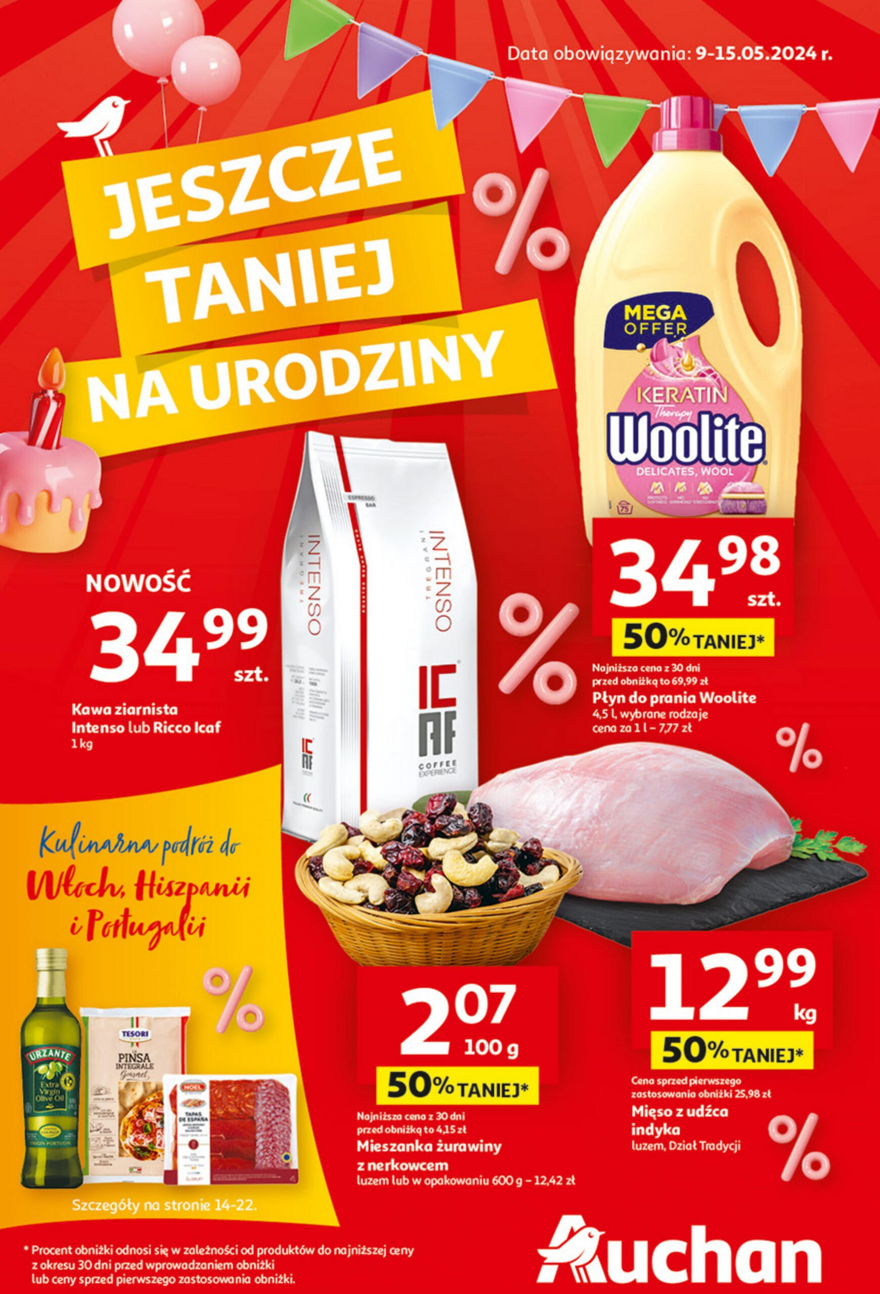 auchan - Hipermarket Auchan - Gazetka Jeszcze taniej na urodziny gazetka aktualna ważna od 09.05. - 15.05. - page: 1