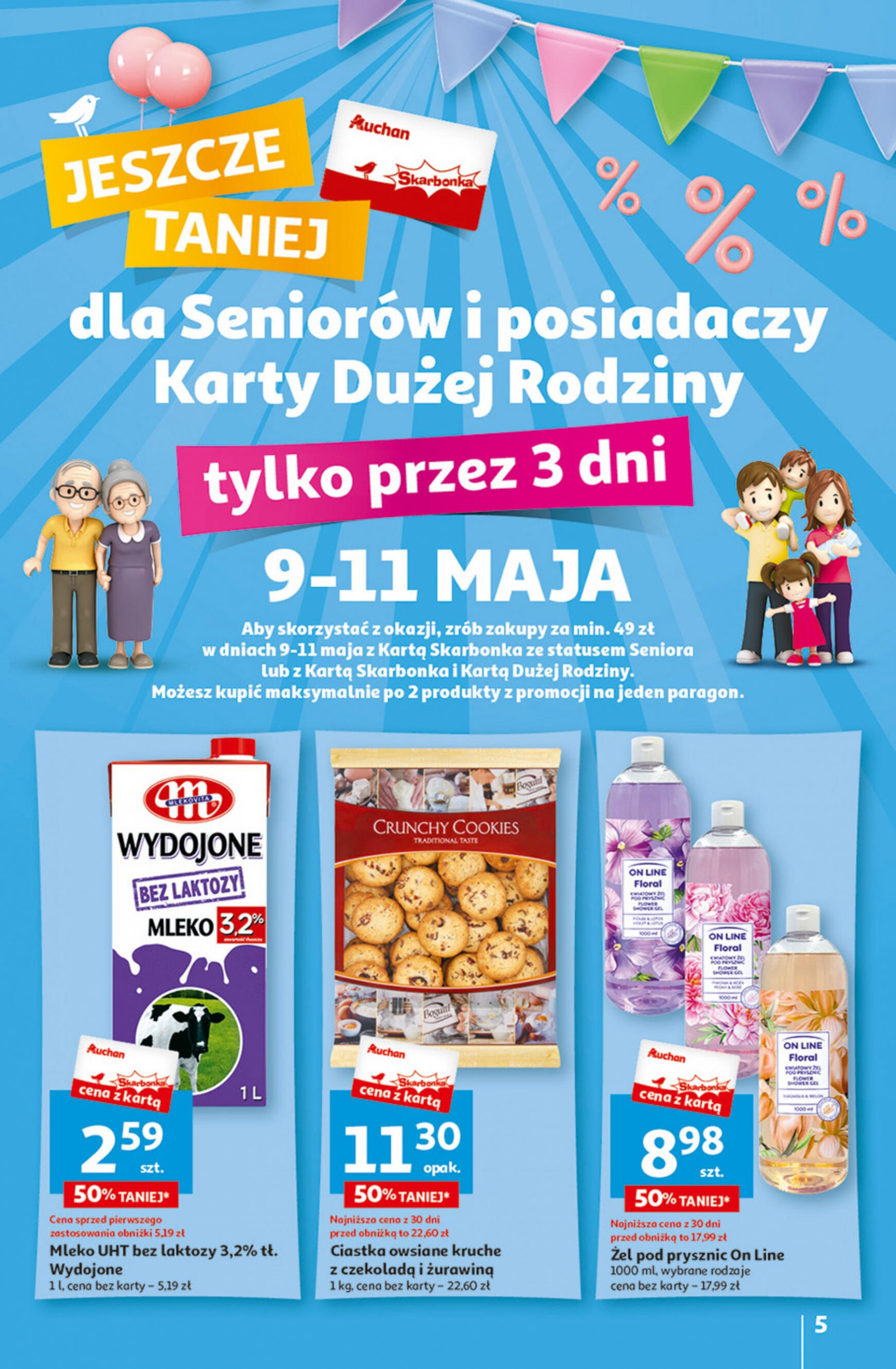 auchan - Hipermarket Auchan - Gazetka Jeszcze taniej na urodziny gazetka aktualna ważna od 09.05. - 15.05. - page: 5