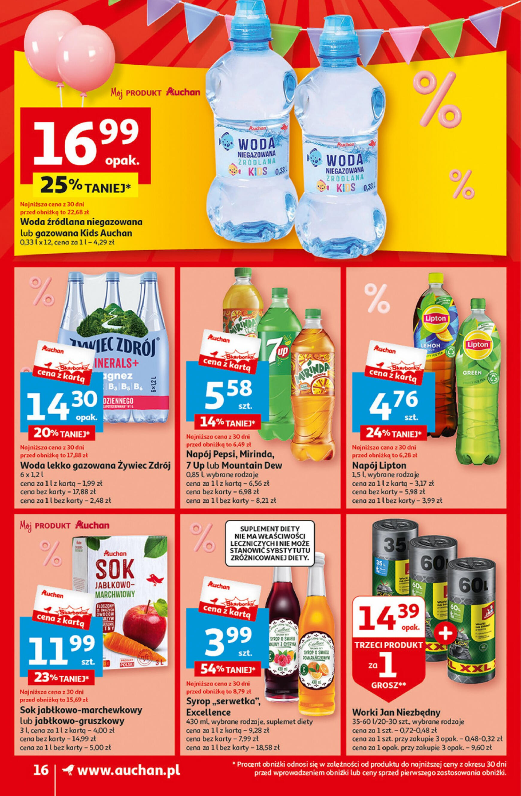 auchan - Supermarket Auchan - Gazetka Jeszcze taniej na urodziny gazetka aktualna ważna od 09.05. - 15.05. - page: 16