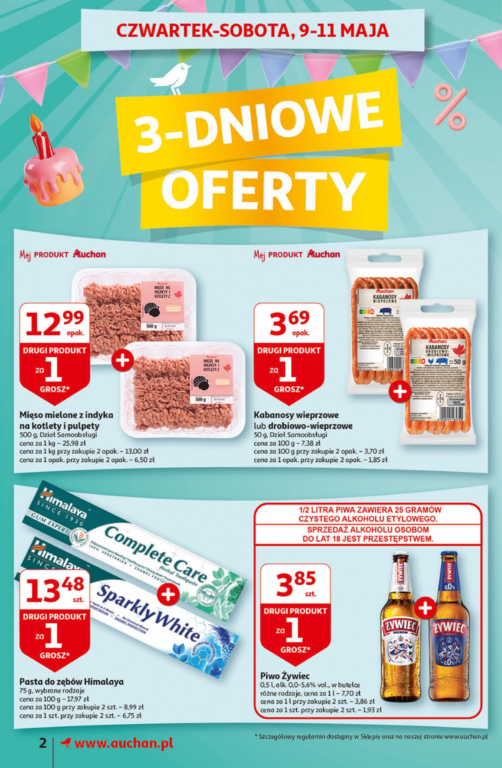 auchan - Supermarket Auchan - Gazetka Jeszcze taniej na urodziny gazetka aktualna ważna od 09.05. - 15.05. - page: 2