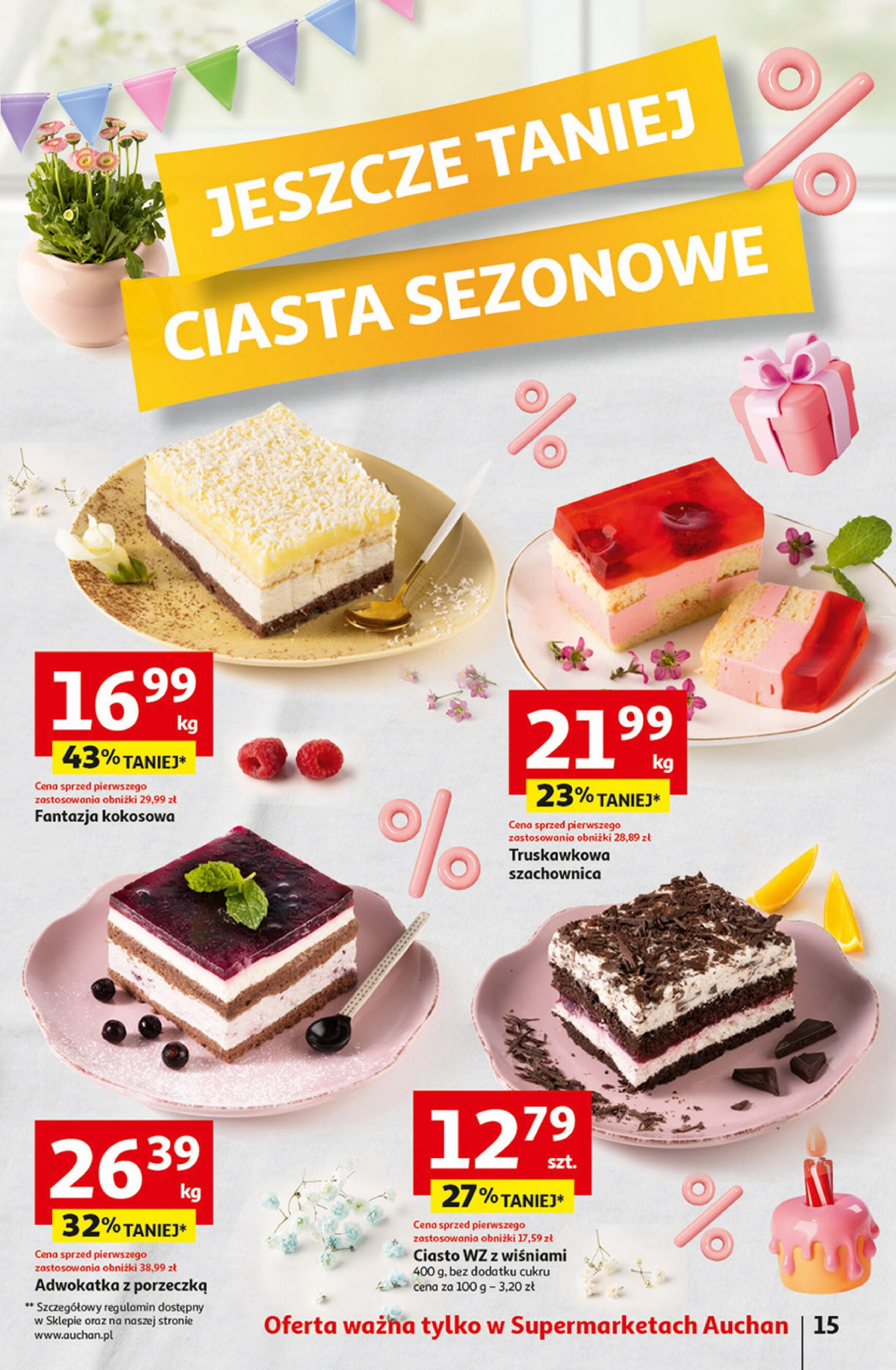auchan - Supermarket Auchan - Gazetka Jeszcze taniej na urodziny gazetka aktualna ważna od 09.05. - 15.05. - page: 15