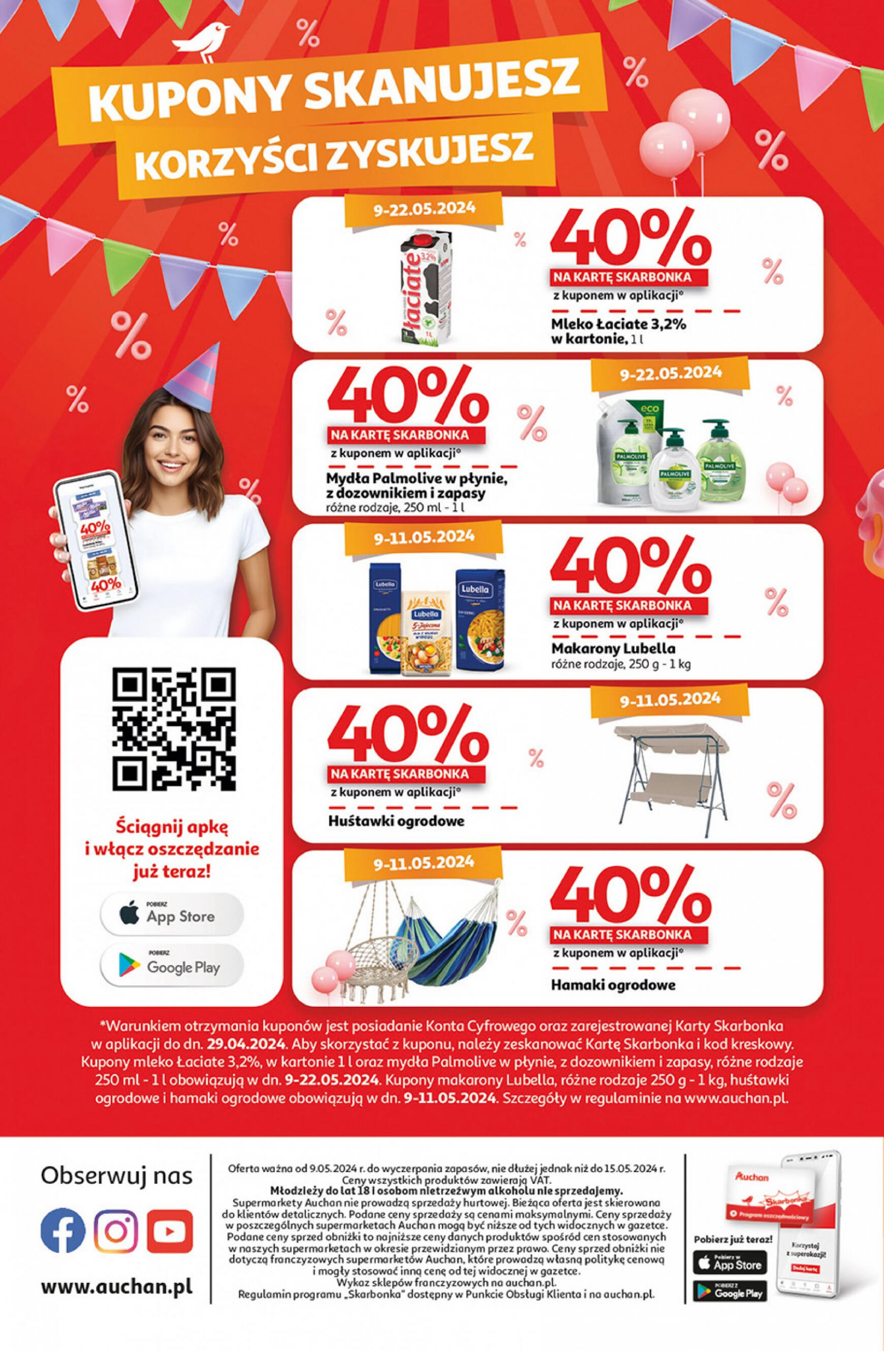 auchan - Supermarket Auchan - Gazetka Jeszcze taniej na urodziny gazetka aktualna ważna od 09.05. - 15.05. - page: 18