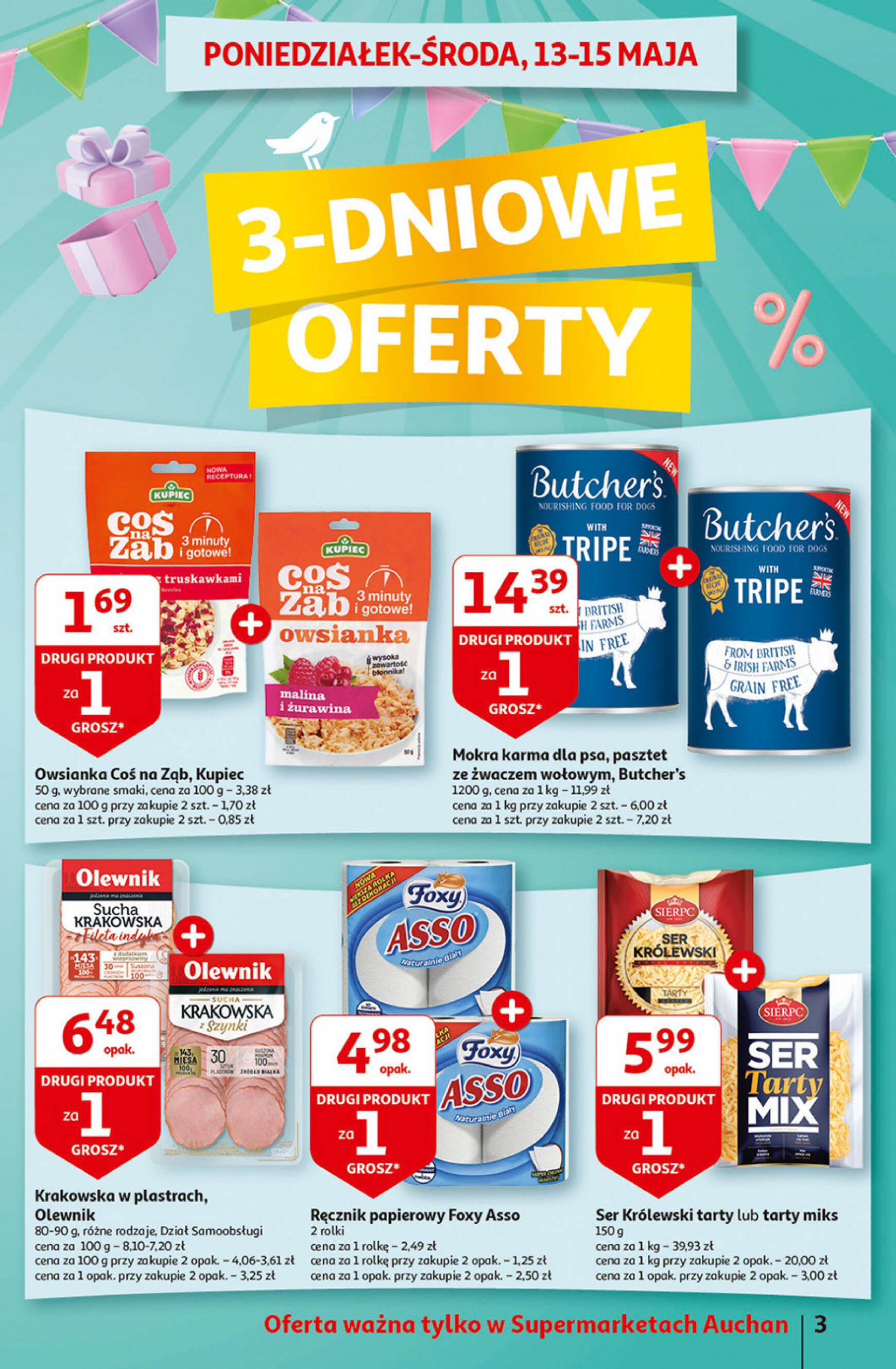 auchan - Supermarket Auchan - Gazetka Jeszcze taniej na urodziny gazetka aktualna ważna od 09.05. - 15.05. - page: 3