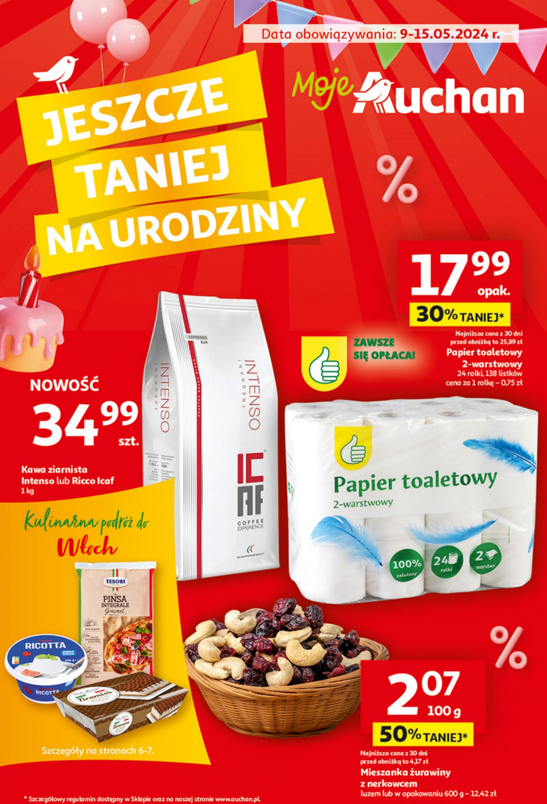 auchan - Moje Auchan - Gazetka Jeszcze taniej na urodziny gazetka aktualna ważna od 09.05. - 15.05.