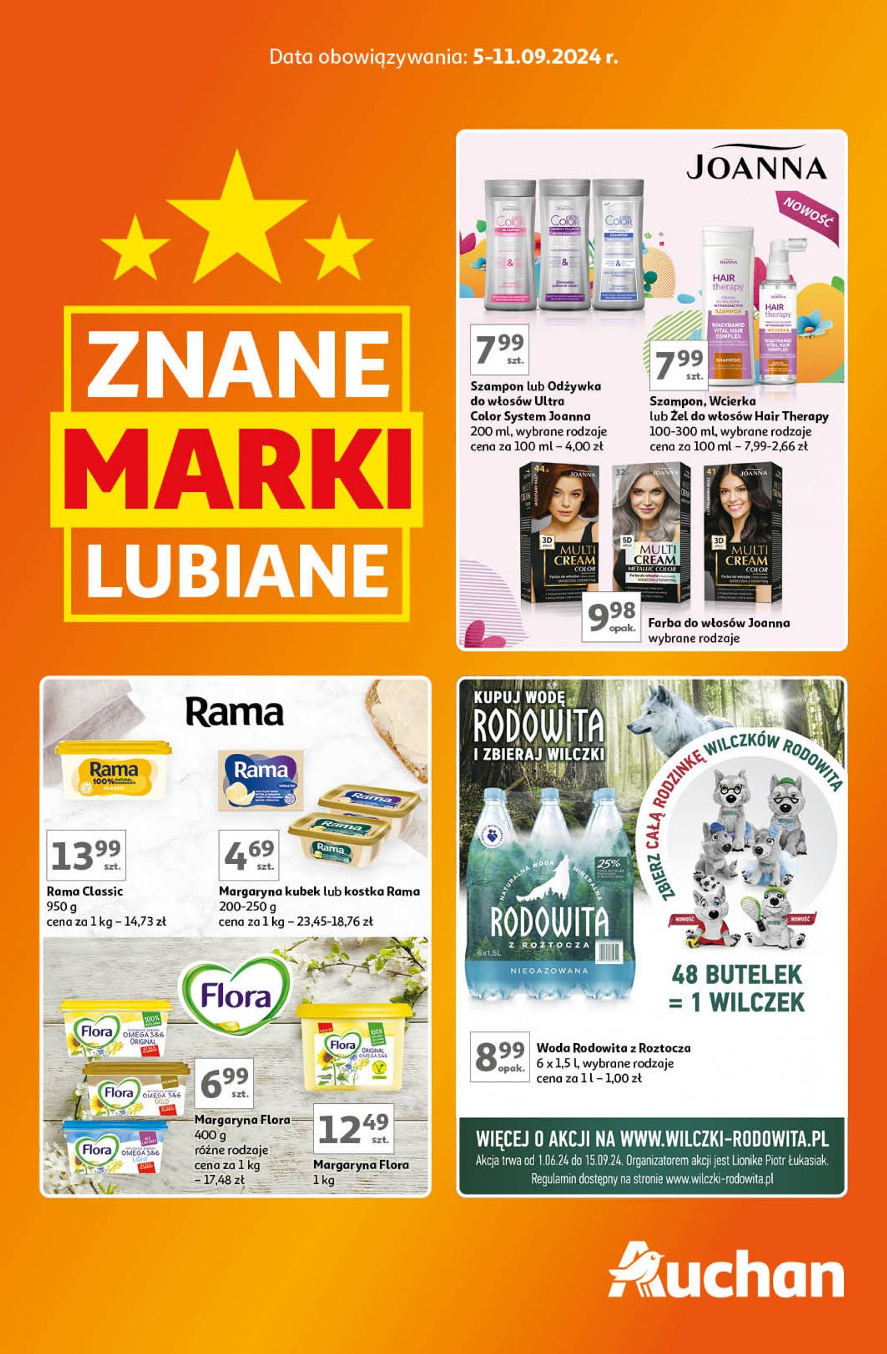 auchan - Aktualna Auchan - Znane Marki Lubiane gazetka ważna od 05.09. - 11.09. - page: 1