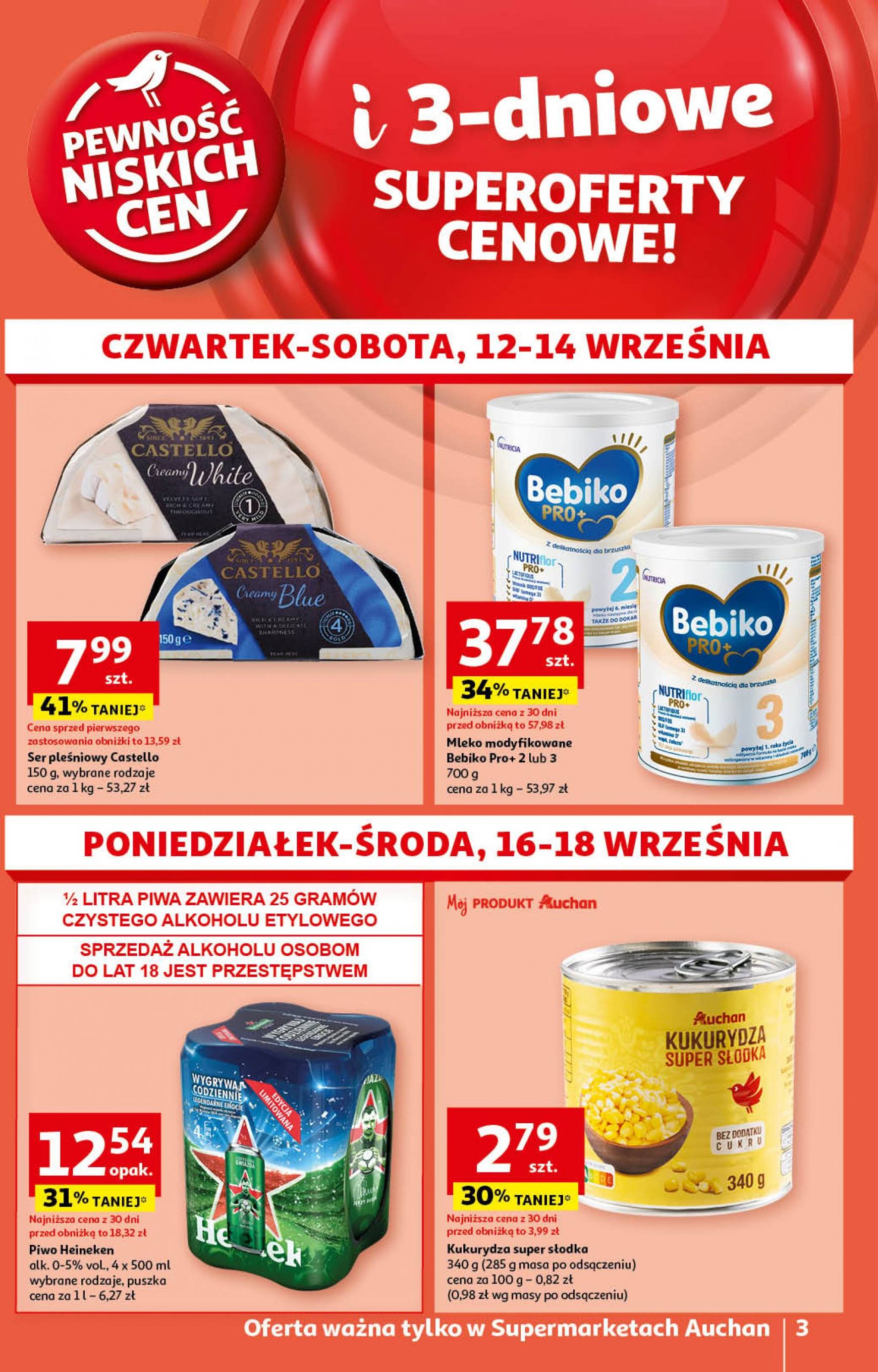 auchan - Aktualna Supermarket Auchan gazetka ważna od 12.09. - 18.09. - page: 3