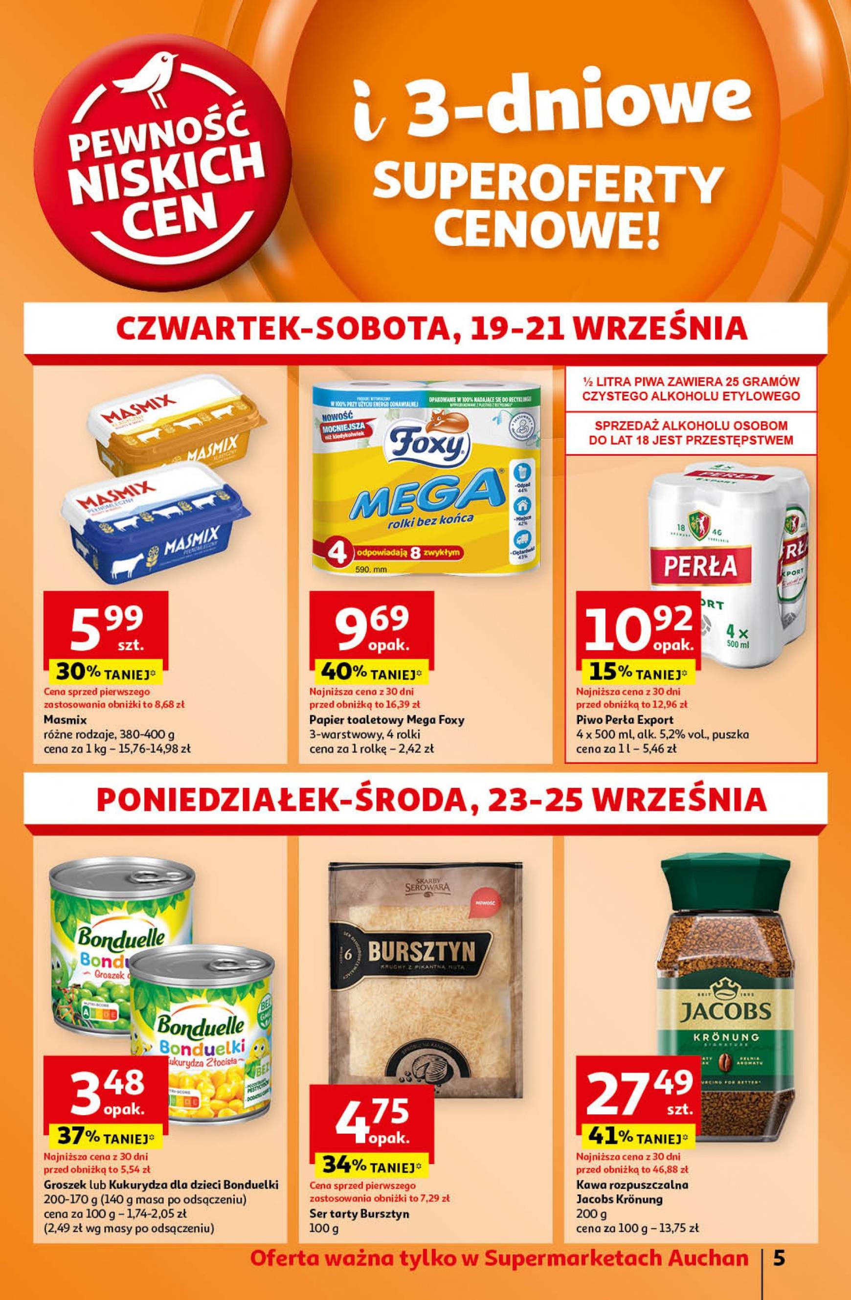 auchan - Aktualna Supermarket Auchan gazetka ważna od 19.09. - 25.09. - page: 5