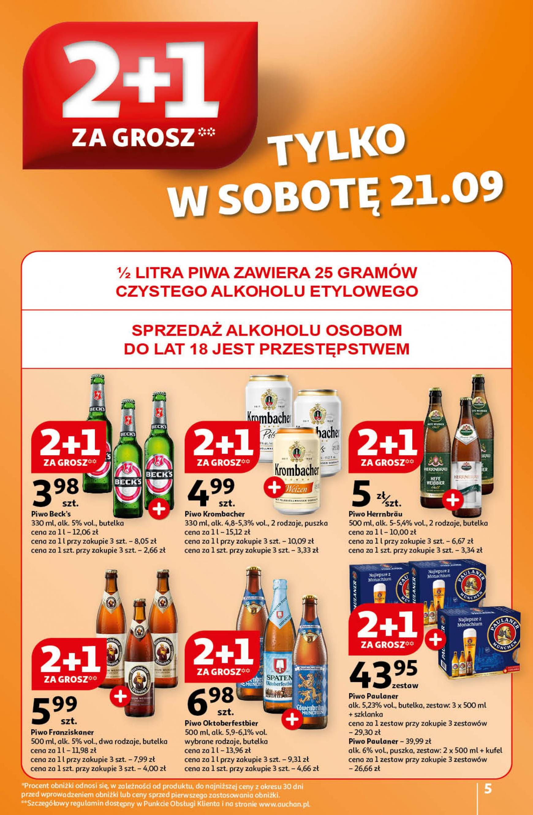 auchan - Aktualna Hipermarket Auchan gazetka ważna od 19.09. - 25.09. - page: 5