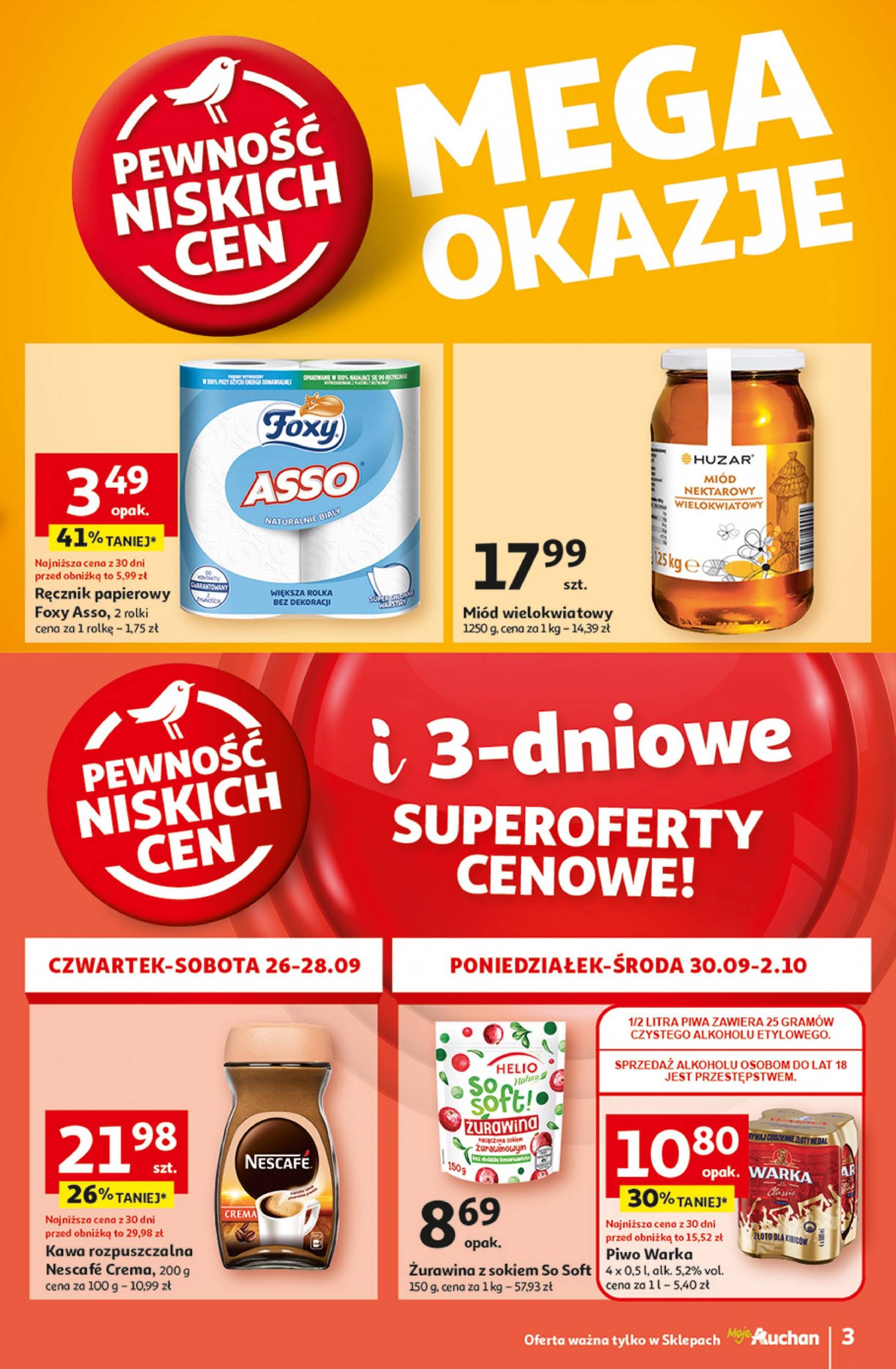 auchan - Aktualna Moje Auchan gazetka ważna od 26.09. - 02.10. - page: 3