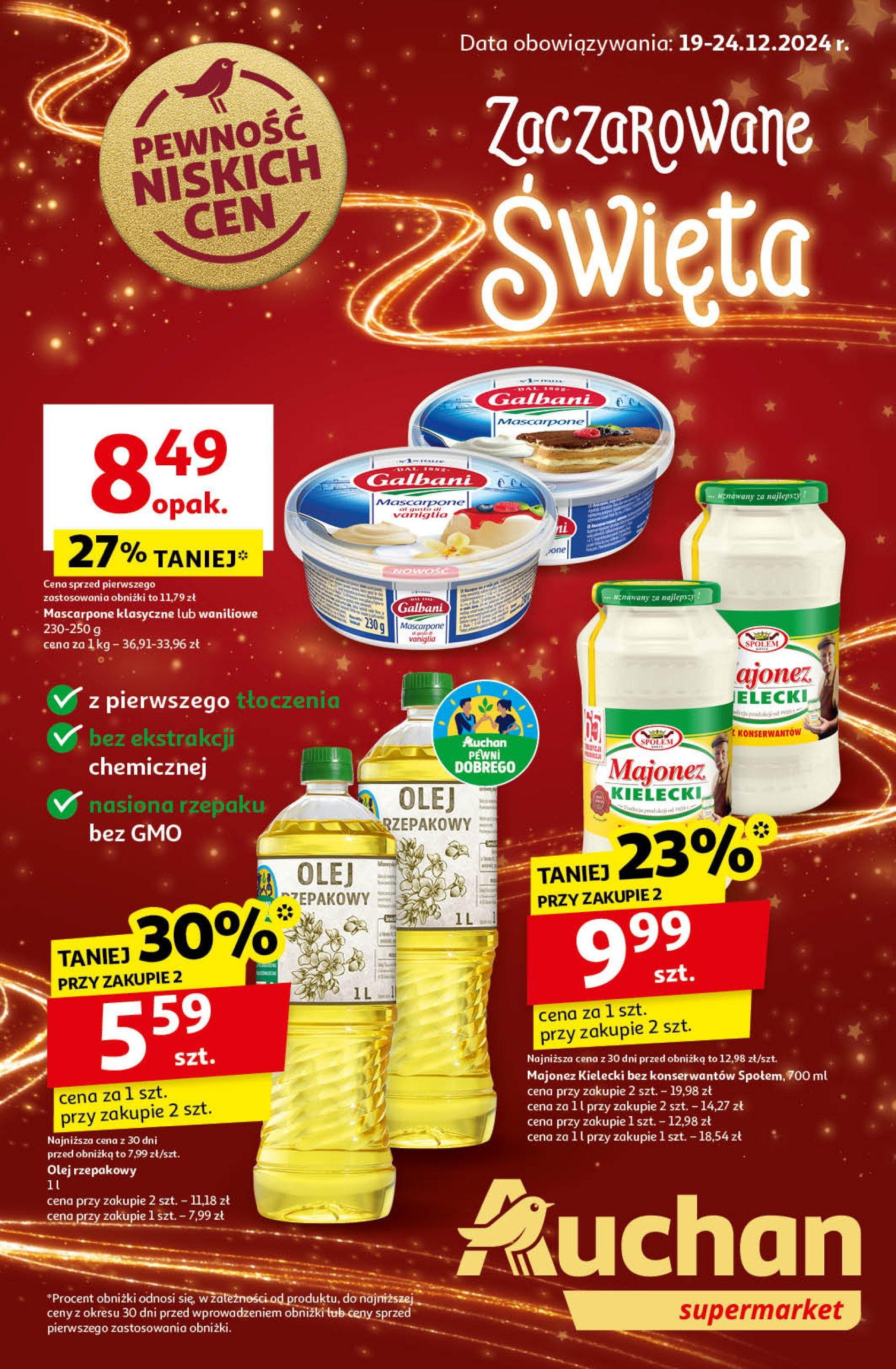 auchan - Supermarket Auchan gazetka ważna od 19.12. - 24.12.