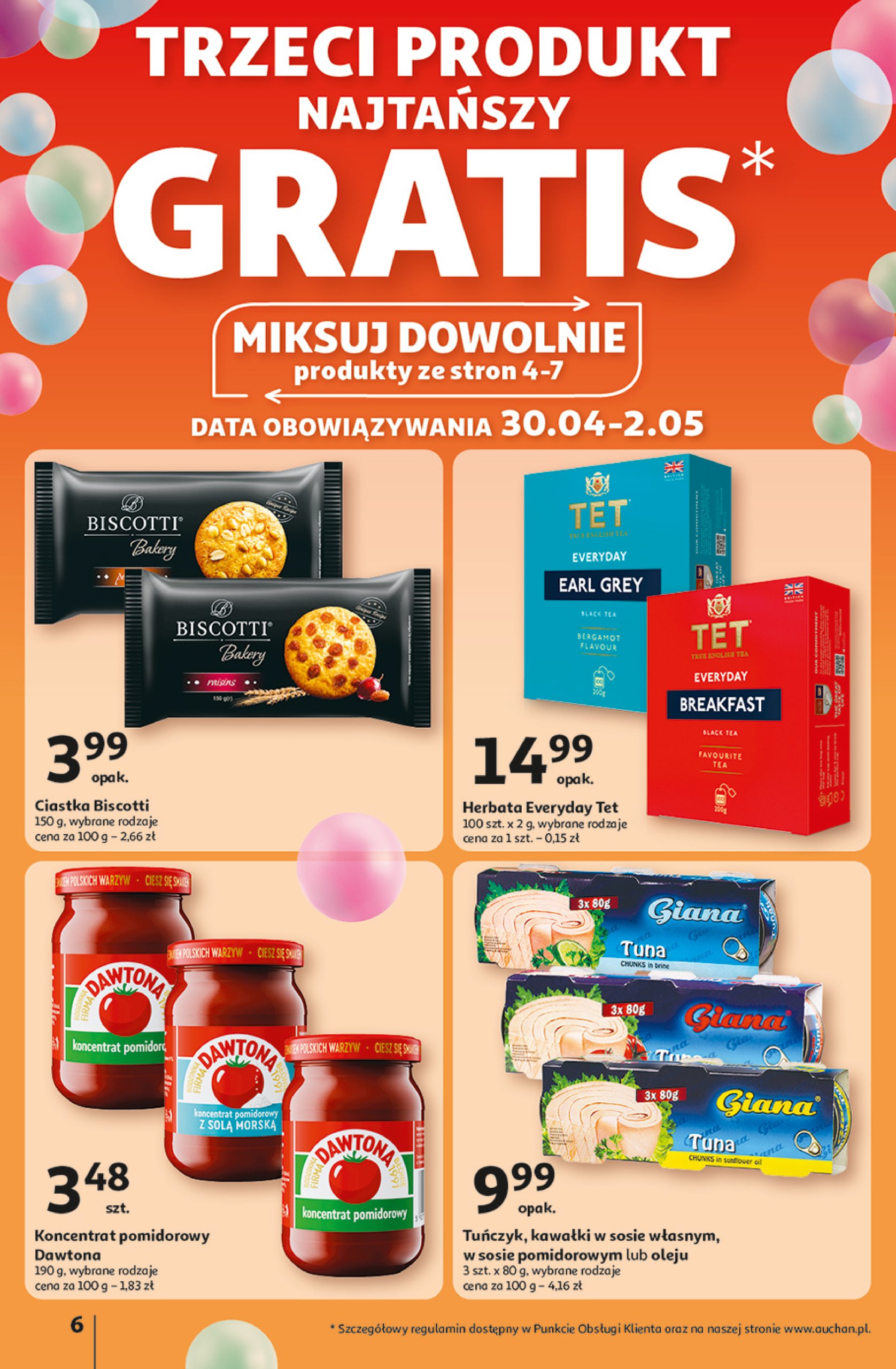 auchan - Hipermarket Auchan gazetka ważna od 30.04. - 07.05. - page: 6 auchan - Hipermarket Auchan gazetka ważna od 30.04. - 07.05. - page: 6