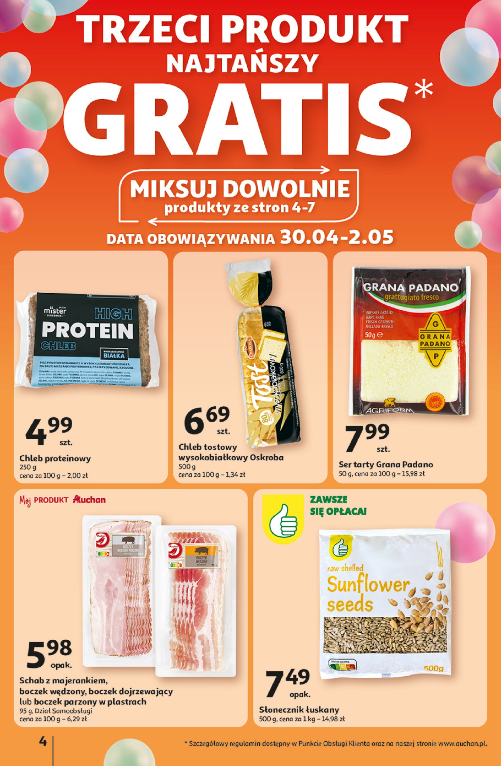 auchan - Hipermarket Auchan gazetka ważna od 30.04. - 07.05. - page: 4 auchan - Hipermarket Auchan gazetka ważna od 30.04. - 07.05. - page: 4