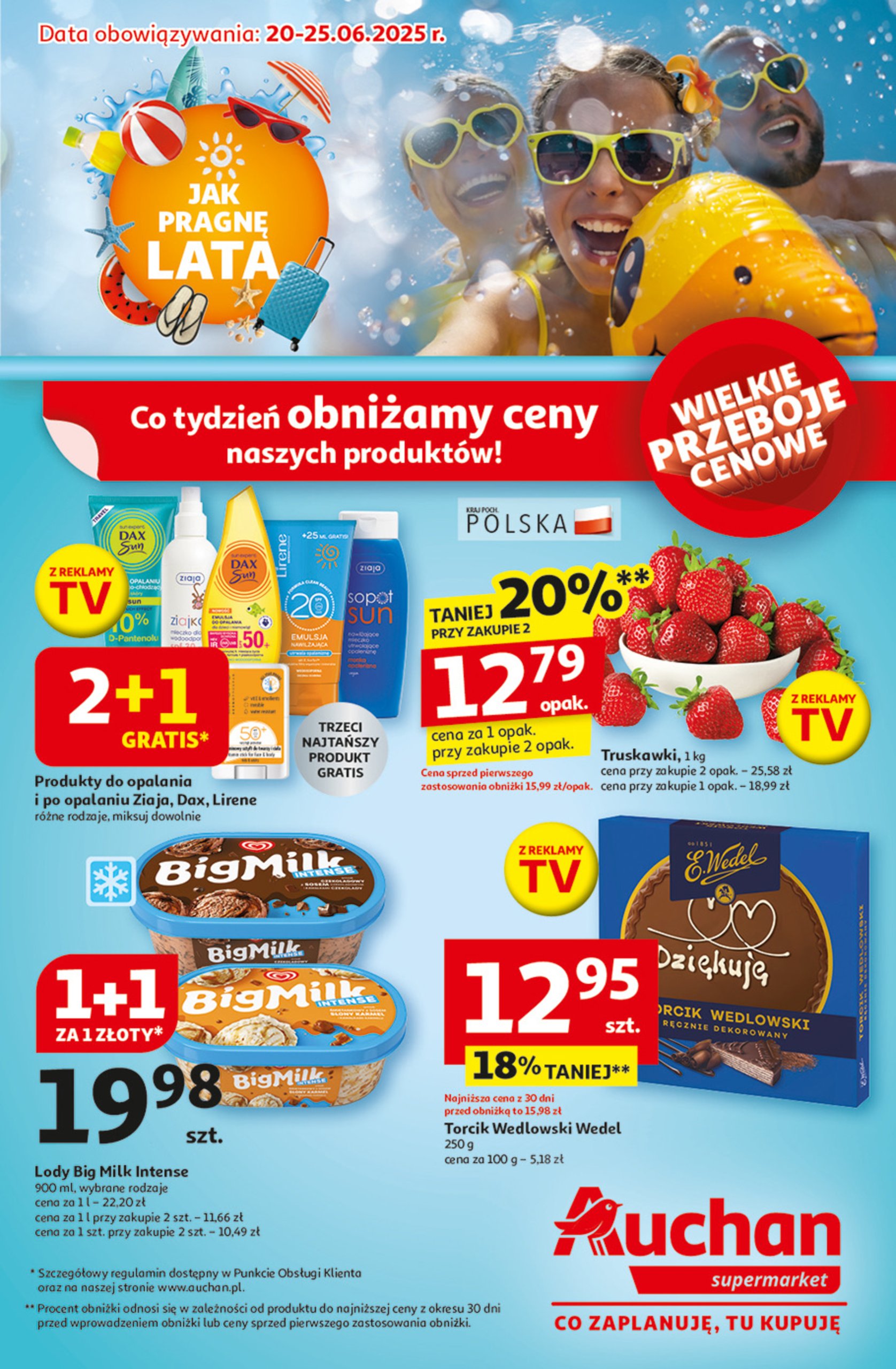 auchan - Gazetka Supermarket Auchan ważna od 20.06. - 25.06.