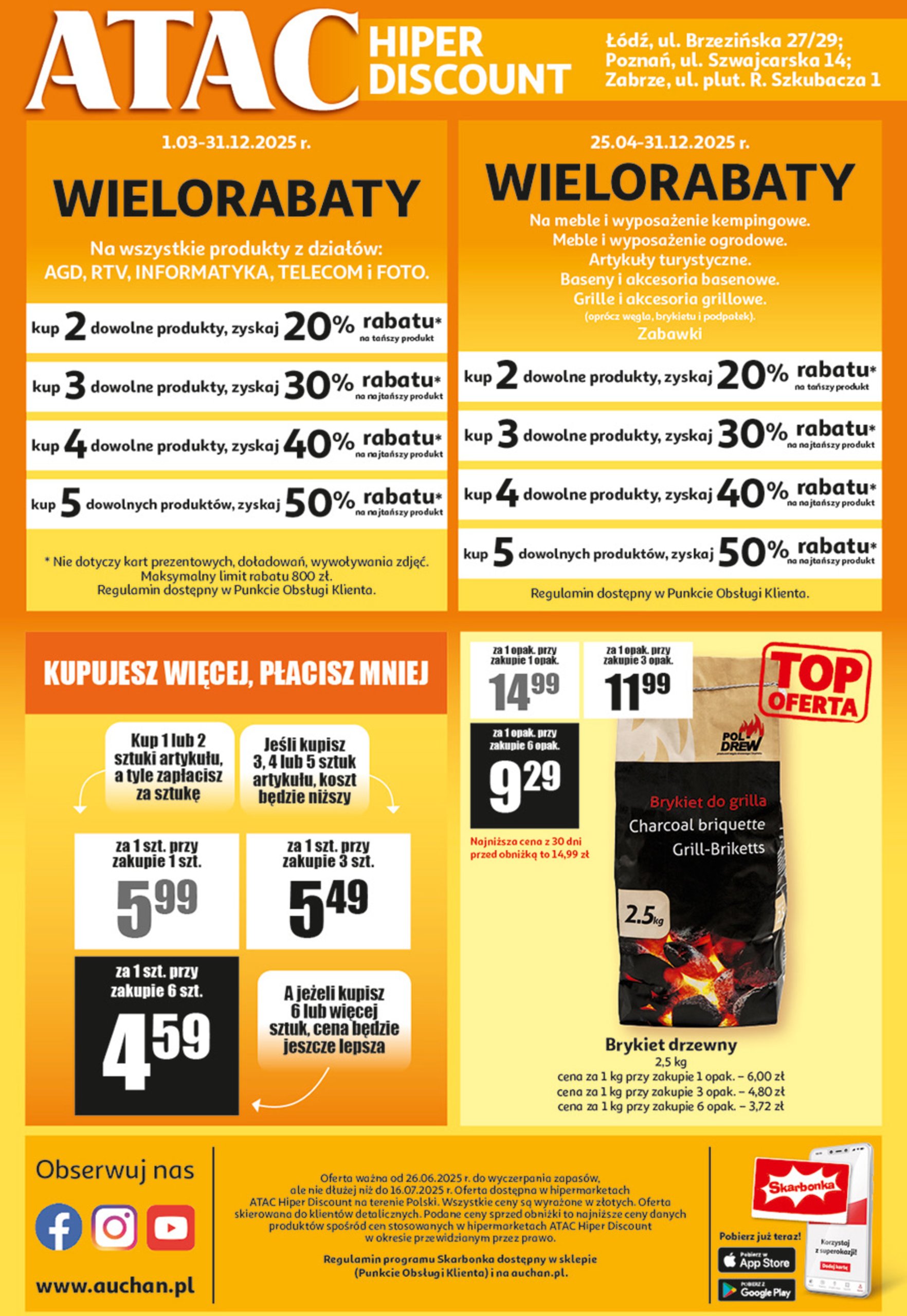 auchan - Gazetka Auchan - ATAC Hiper Discount ważna od 26.06. - 16.07. - page: 4