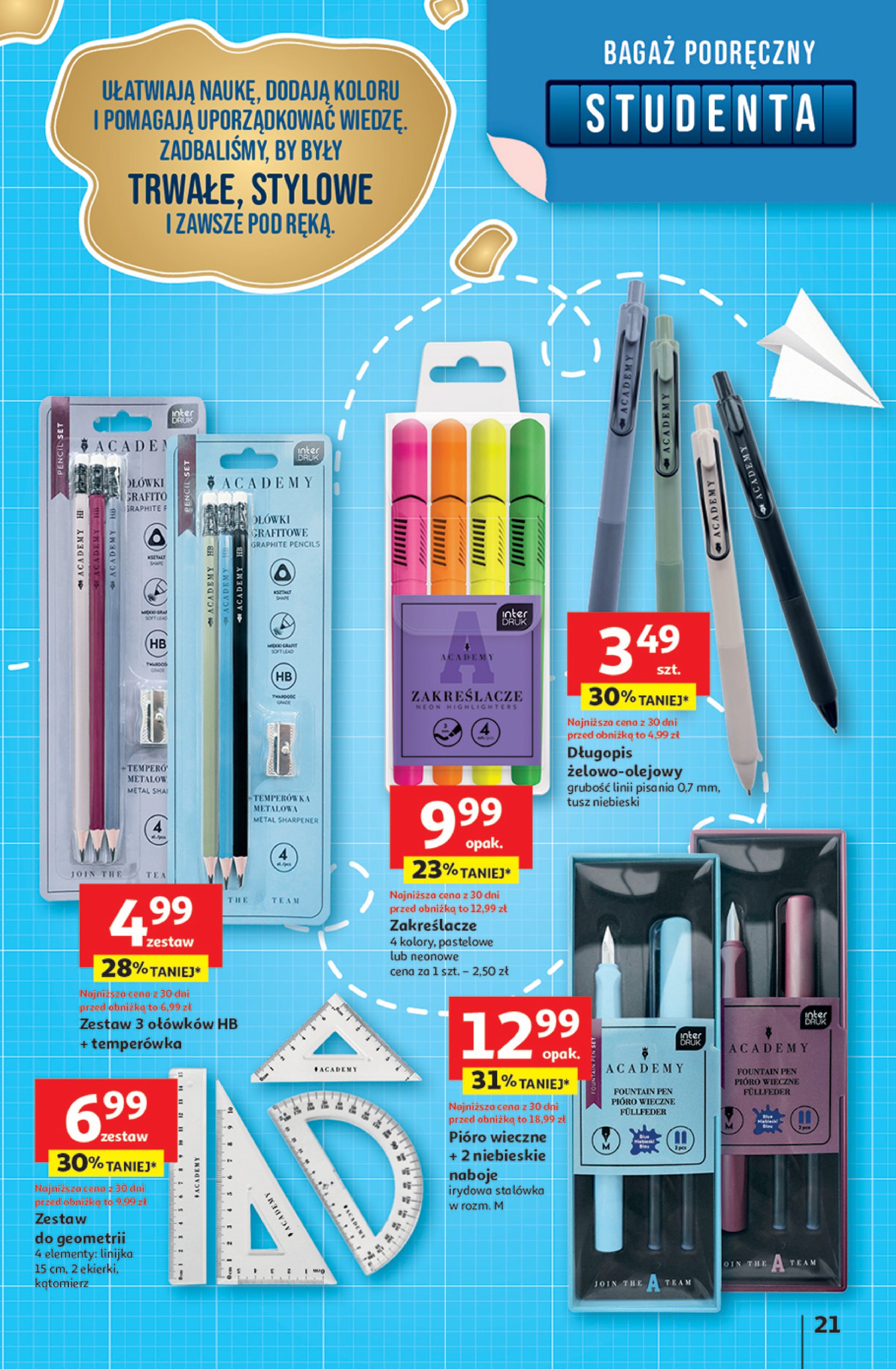 auchan - Gazetka Hipermarket Auchan - Odlotowe ceny na start szkoły ważna od 17.07. - 30.07. - page: 21