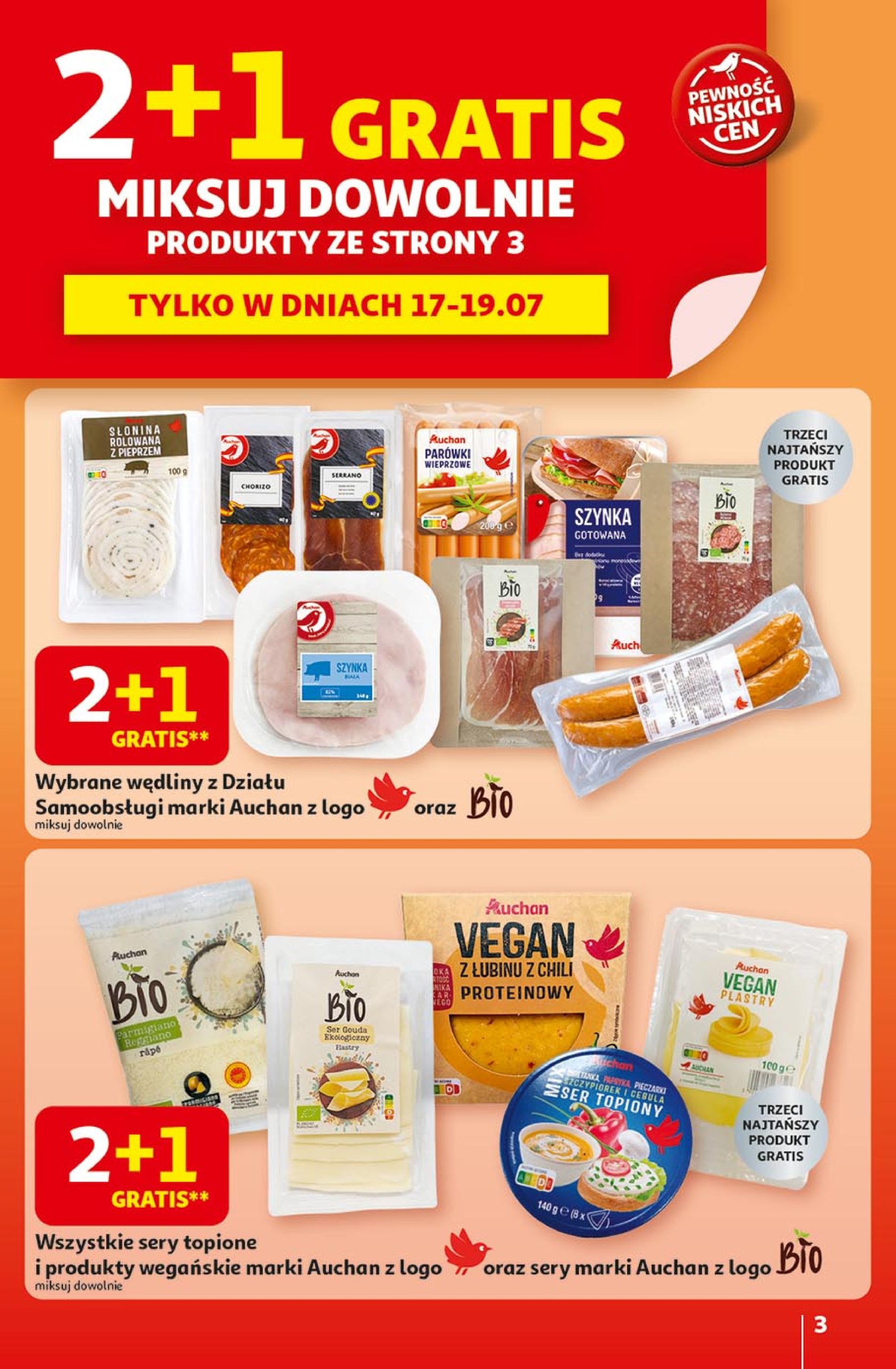 auchan - Gazetka Hipermarket Auchan ważna od 17.07. - 23.07. - page: 3 auchan - Gazetka Hipermarket Auchan ważna od 17.07. - 23.07. - page: 3