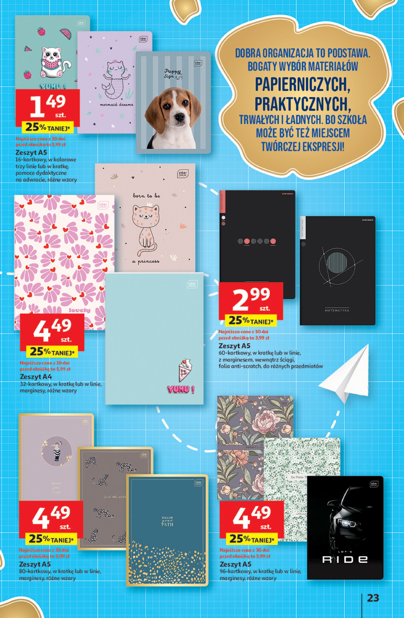 auchan - Gazetka Hipermarket Auchan - Gazetka Odlotowe ceny na start szkoły ważna od 17.07. - 30.07. - page: 23