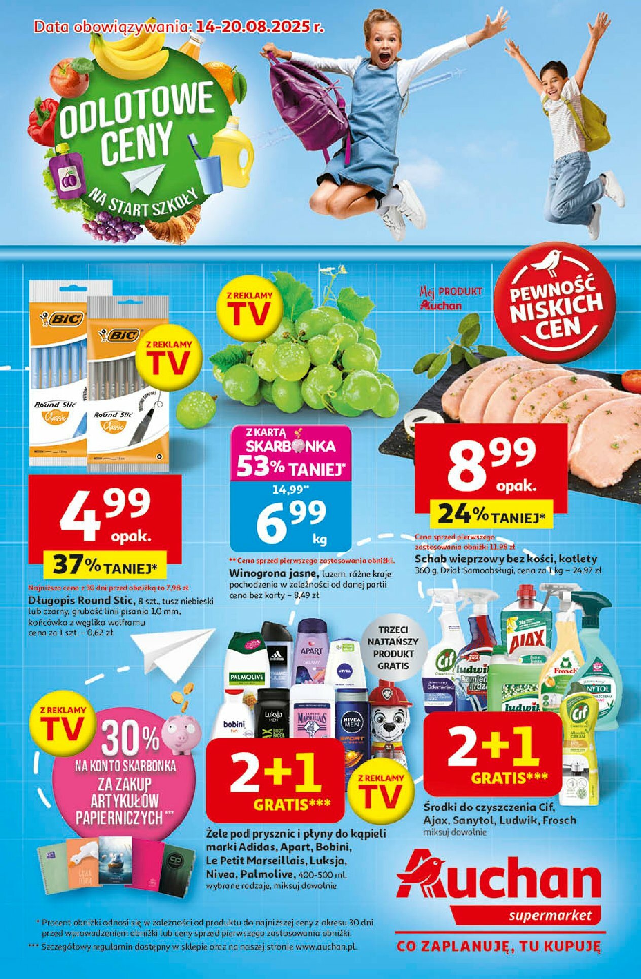 auchan - Gazetka Supermarket Auchan - ważna od 14.08. do 20.08.