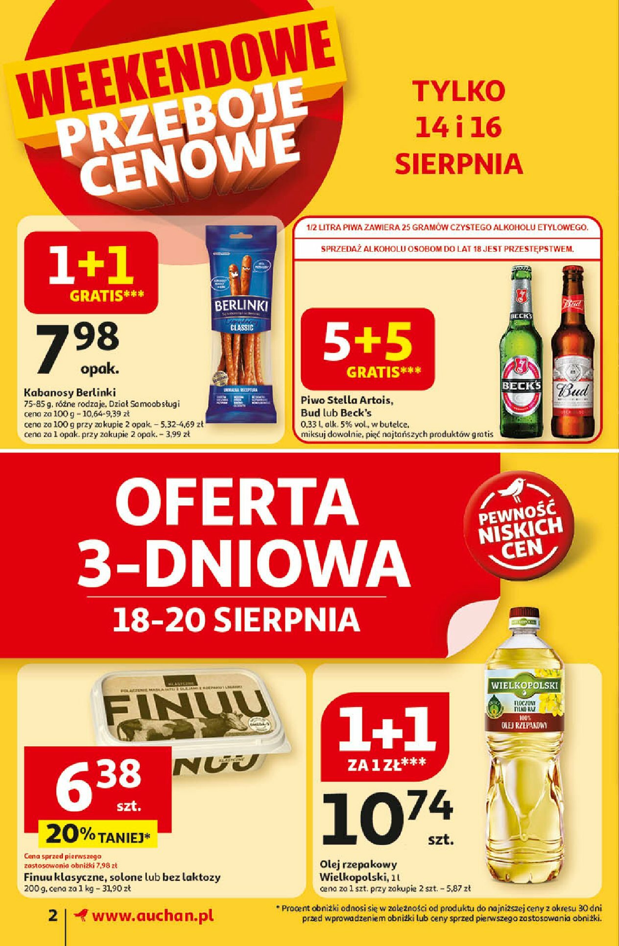 auchan - Gazetka Supermarket Auchan - ważna od 14.08. do 20.08. - page: 2