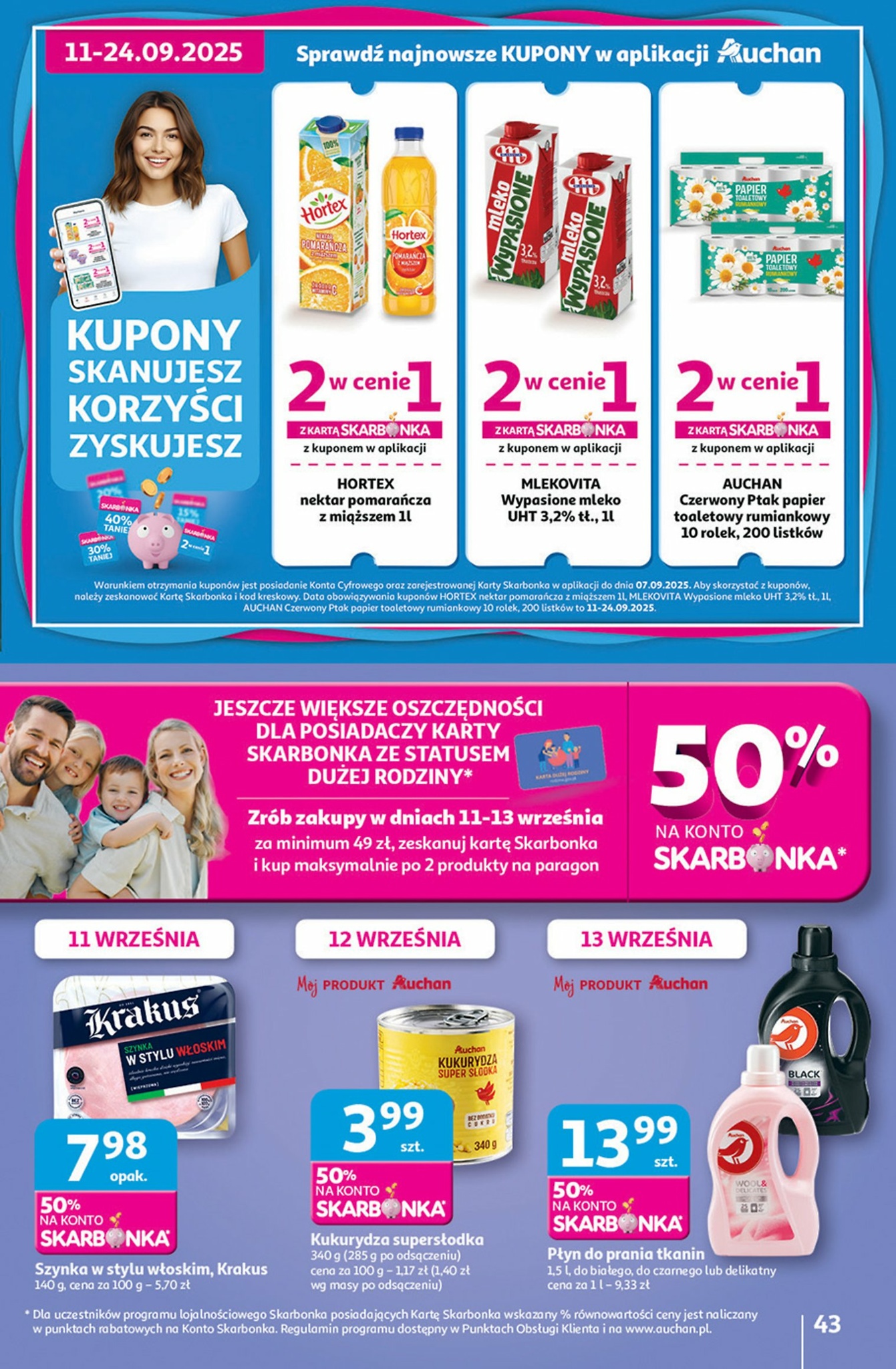 auchan - Gazetka Hipermarket Auchan - ważna od 11.09. do 17.09. - page: 43