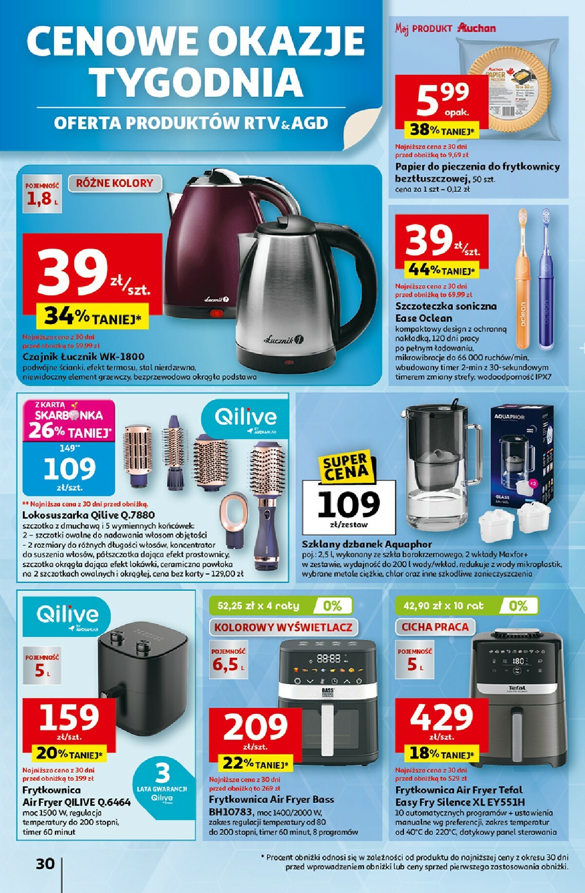 auchan - Gazetka Hipermarket Auchan - ważna od 16.10. do 22.10. - page: 30 auchan - Gazetka Hipermarket Auchan - ważna od 16.10. do 22.10. - page: 30