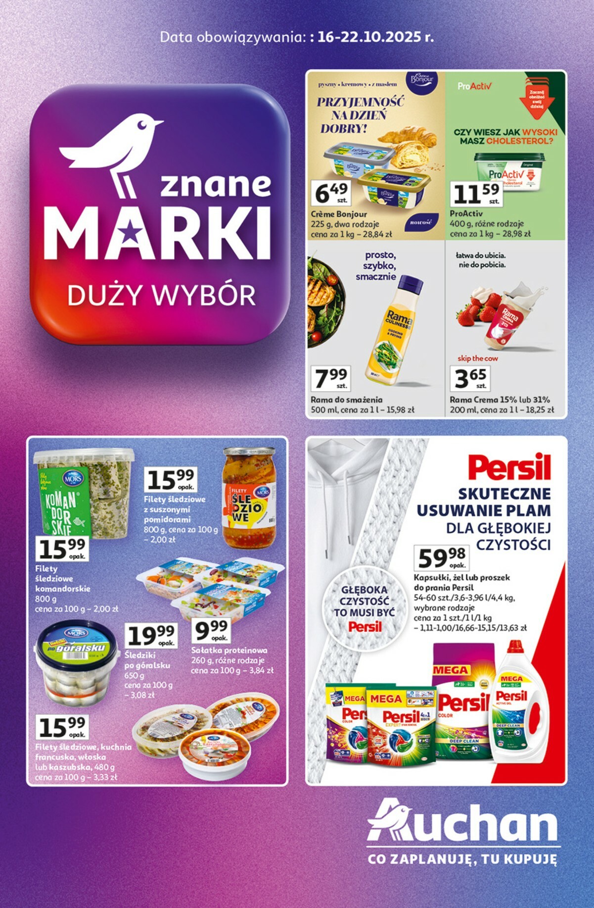 auchan - Gazetka Hipermarket Auchan - Znane marki duży wybór - ważna od 16.10. do 22.10.