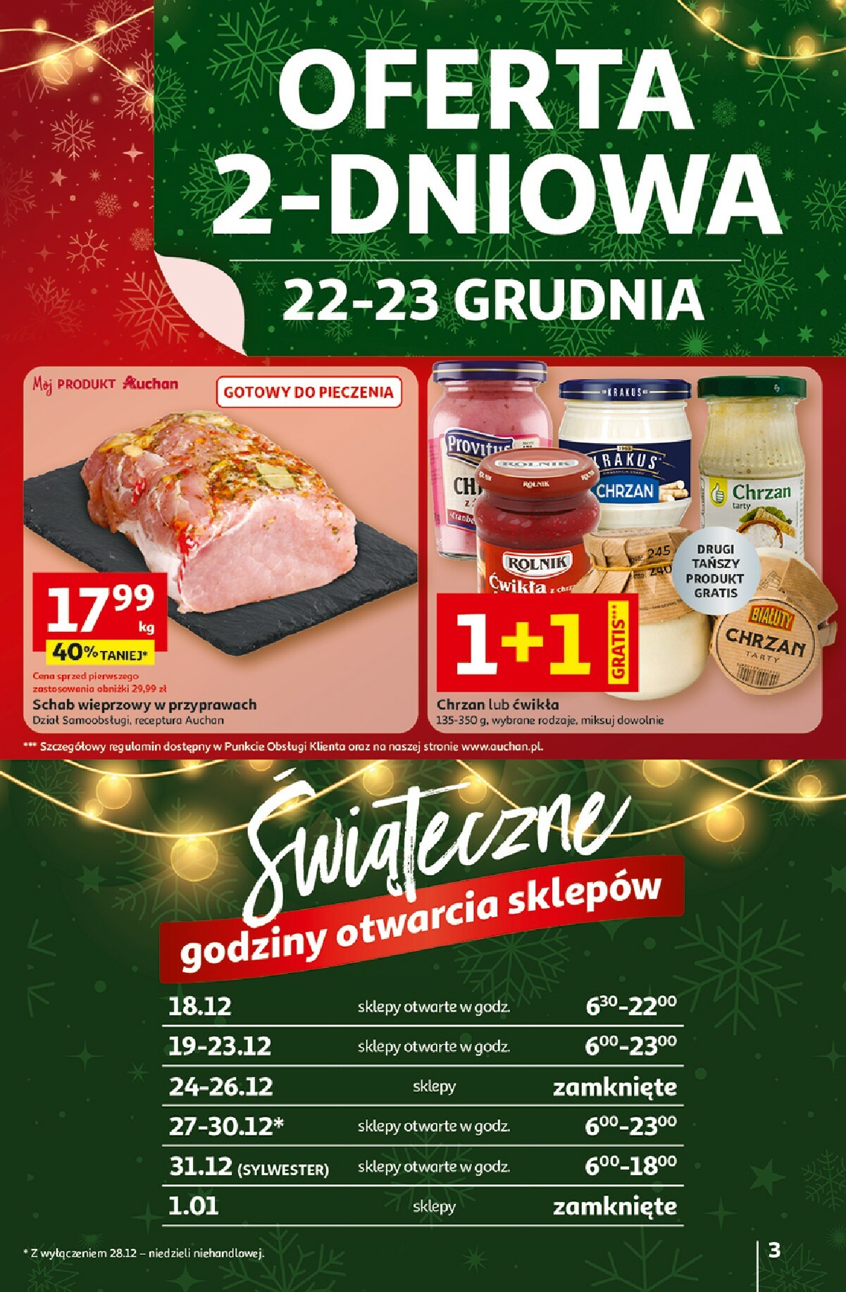 auchan - Gazetka Hipermarket Auchan - ważna od 18.12. do 23.12. - page: 3