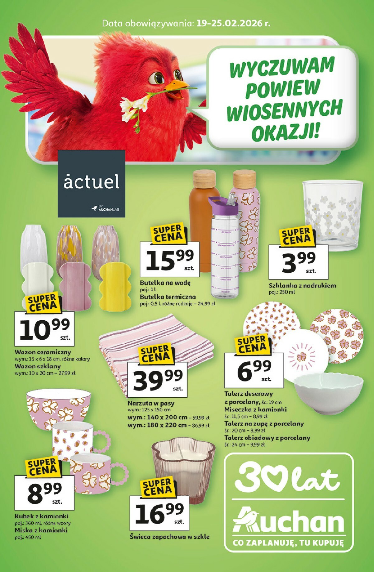 auchan - Gazetka Hipermarket Auchan - Gazetka Wiosenne Okazje - ważna od 19.02.2026 do 25.02.2026
