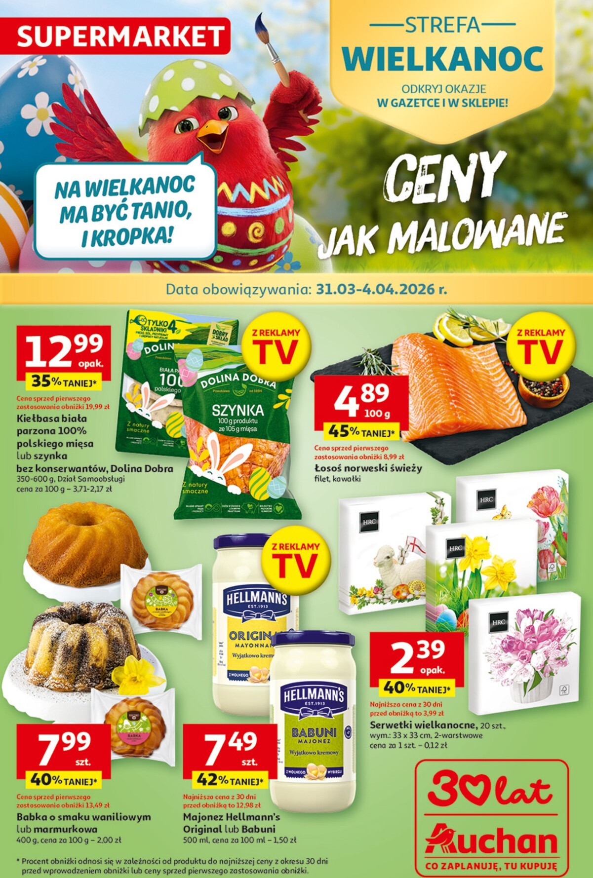 auchan - Gazetka Supermarket Auchan - ważna od 31.03.2026 do 04.04.2026