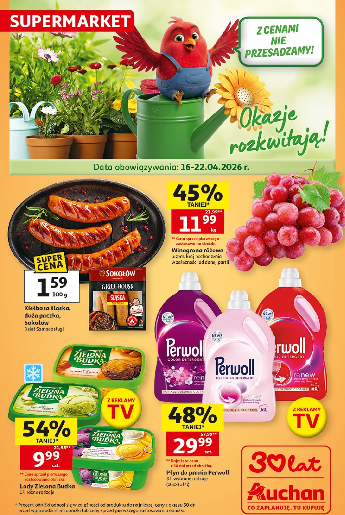 auchan - Nowa gazetka Supermarket Auchan ważna od 16.04.2026 do 22.04.2026