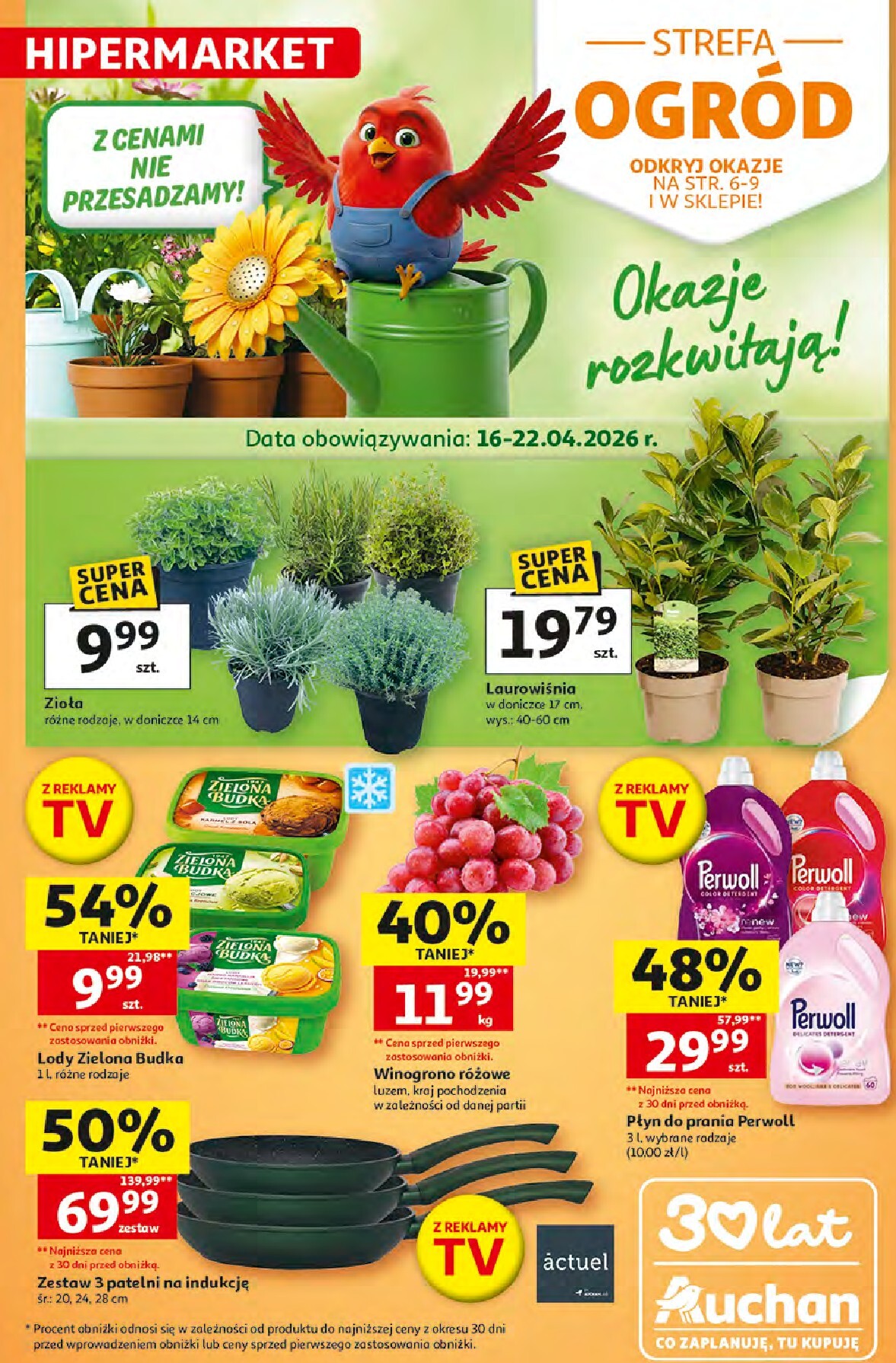 auchan - Nowa gazetka Hipermarket Auchan ważna od 16.04.2026 do 22.04.2026 - page: 1