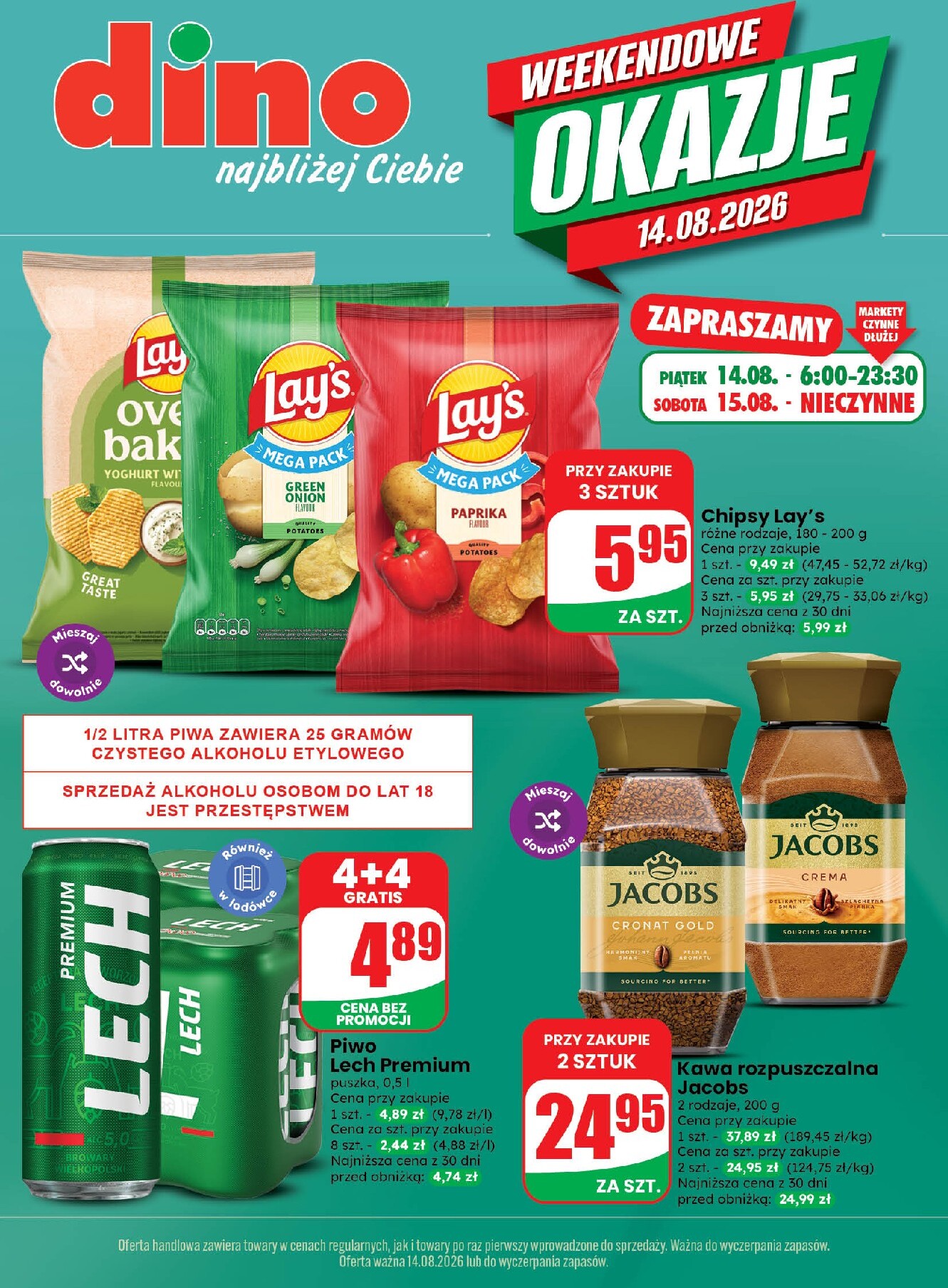 dino - Aktualna gazetka Dino - Weekendowe okazje ważna od 14.08.2026 do 23.08.2026