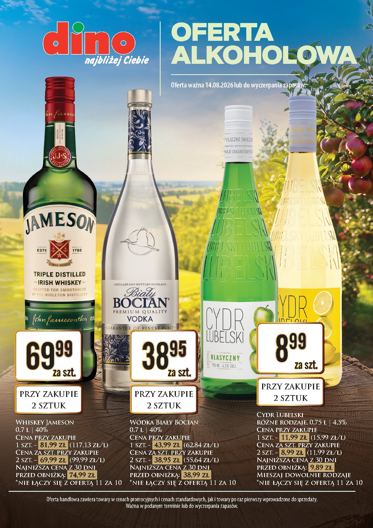 dino - Aktualna gazetka Dino - Oferta alkoholowa ważna od 14.08.2026 do 23.08.2026